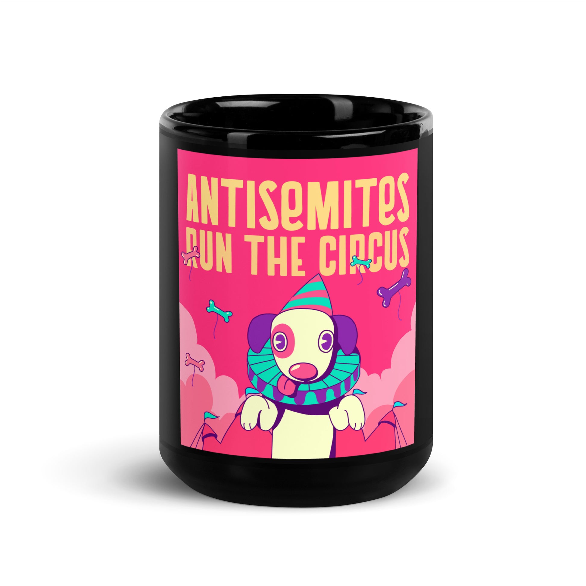 Antisemitic Clowns | Black Glossy Mug