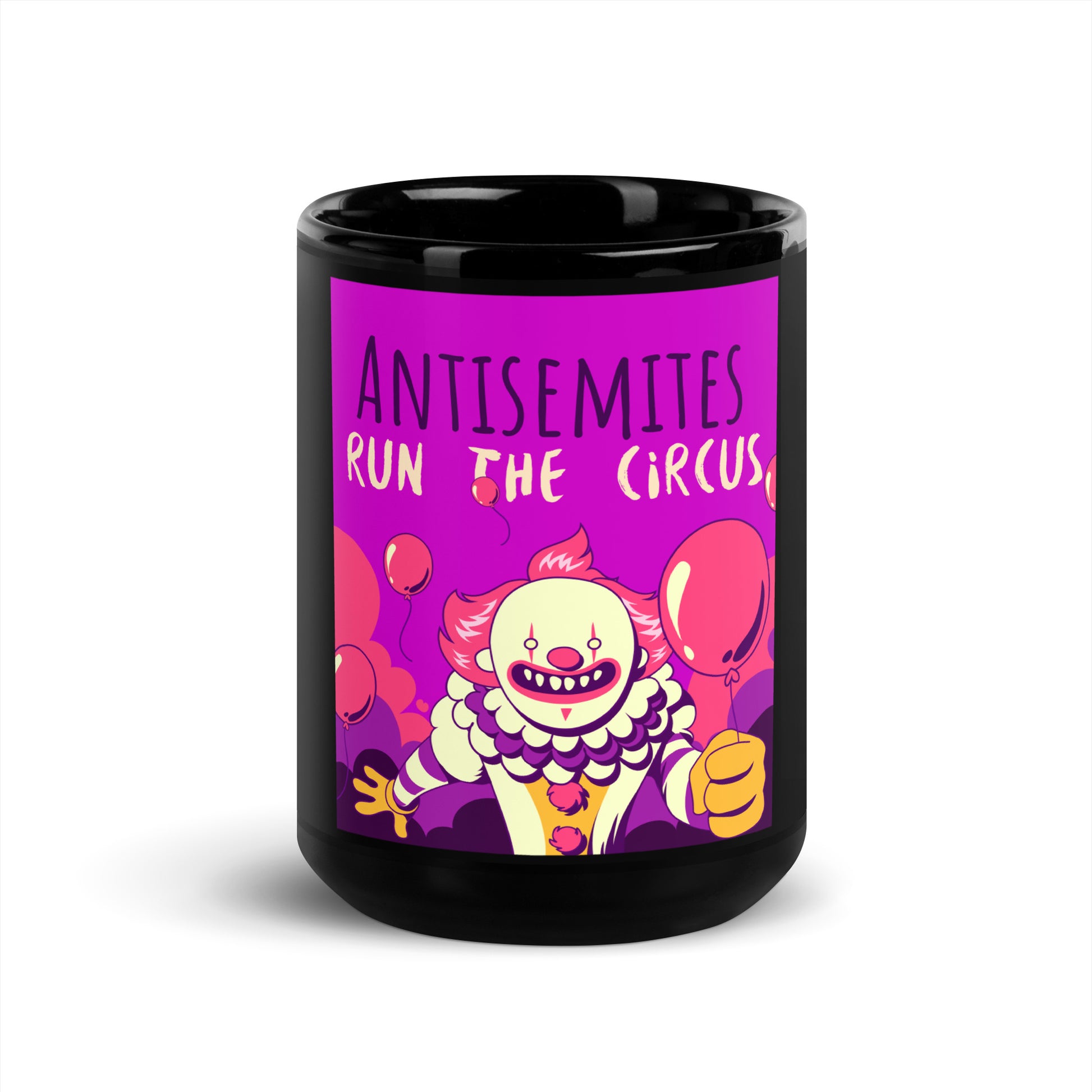 Antisemitic Clowns | Black Glossy Mug