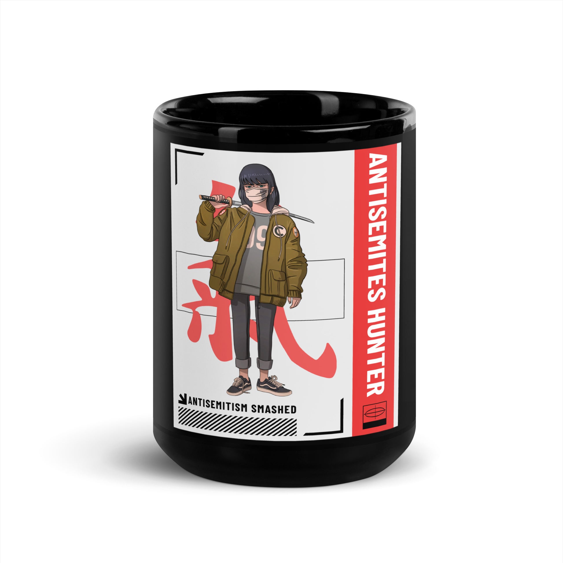 Antisemites Hunter | Black Glossy Mug