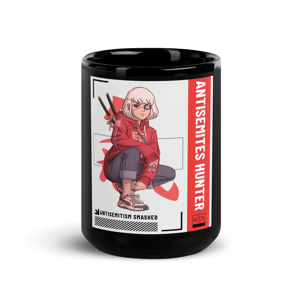 Antisemites Hunter | Black Glossy Mug Jouparty