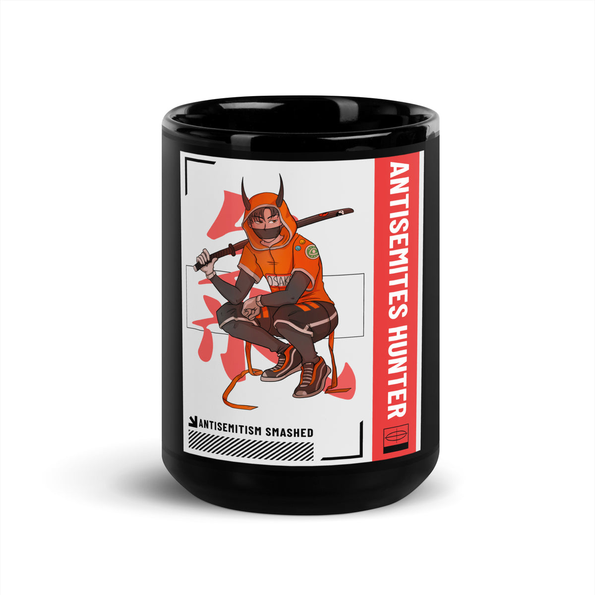 Antisemites Hunter | Black Glossy Mug Jouparty