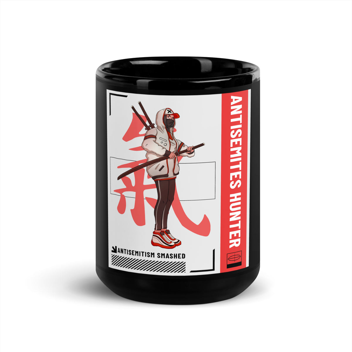 Antisemites Hunter | Black Glossy Mug Jouparty