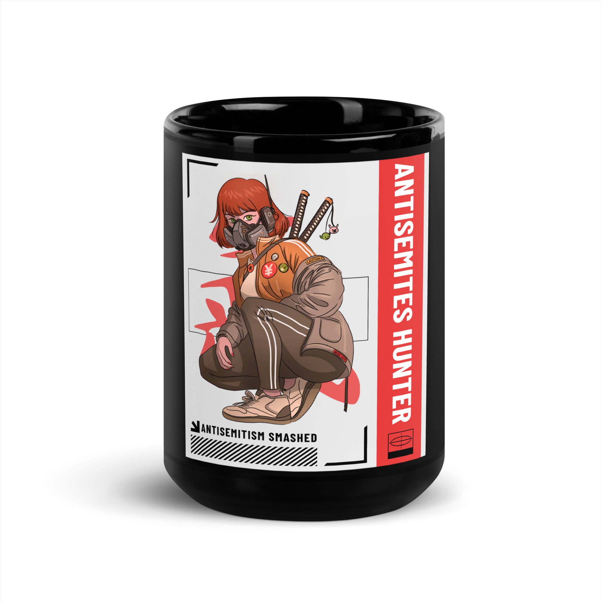 Antisemites Hunter | Black Glossy Mug