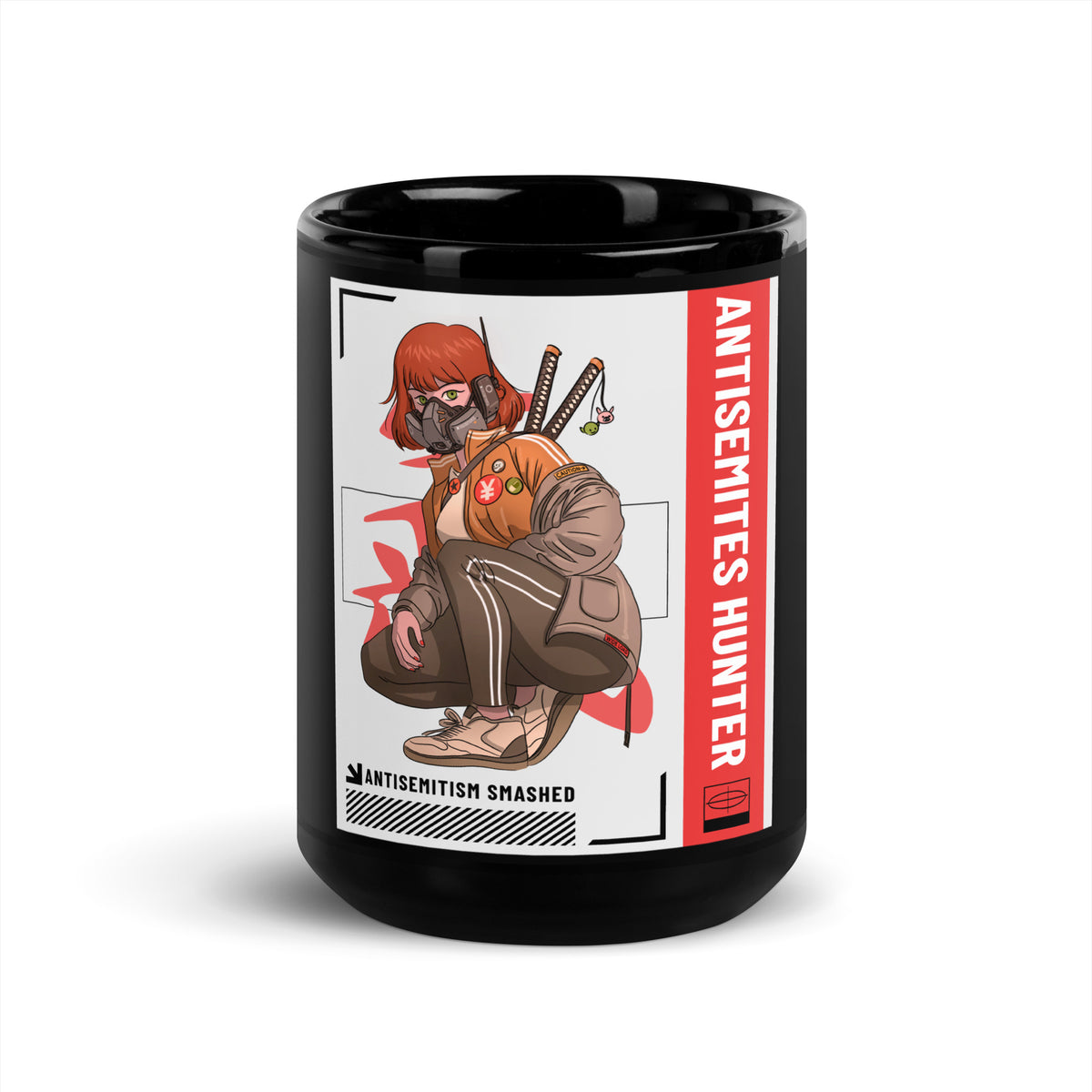 Antisemites Hunter | Black Glossy Mug Jouparty