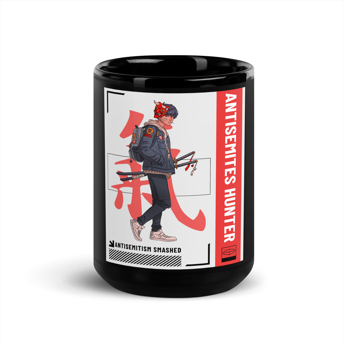 Antisemites Hunter | Black Glossy Mug Jouparty