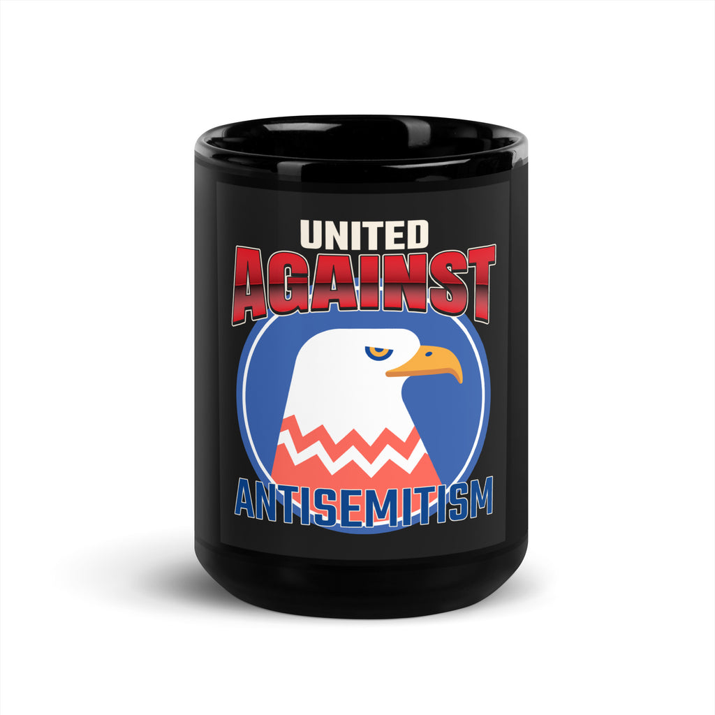 USA Edition | United Against Antisemitism | Black Glossy Mug