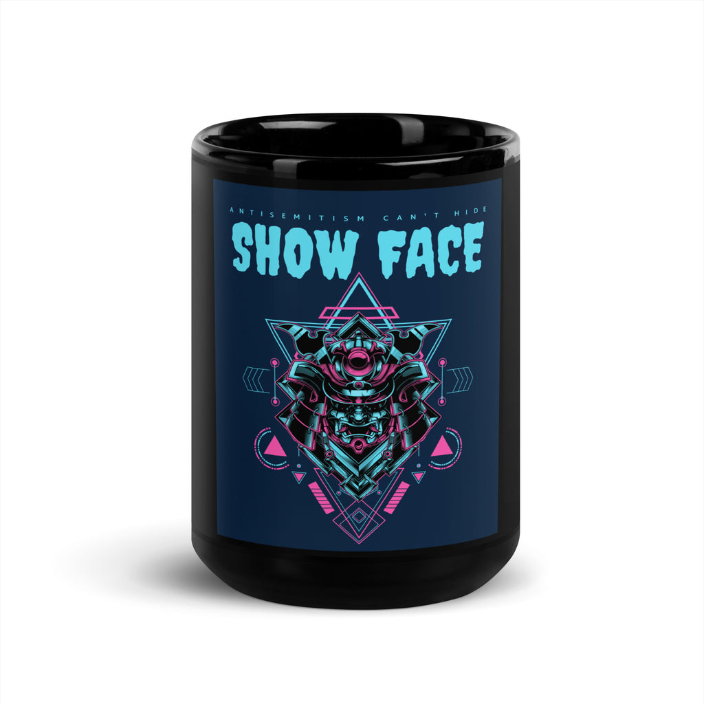 Show Face | Antisemitism Can't Hide | Black Glossy Mug