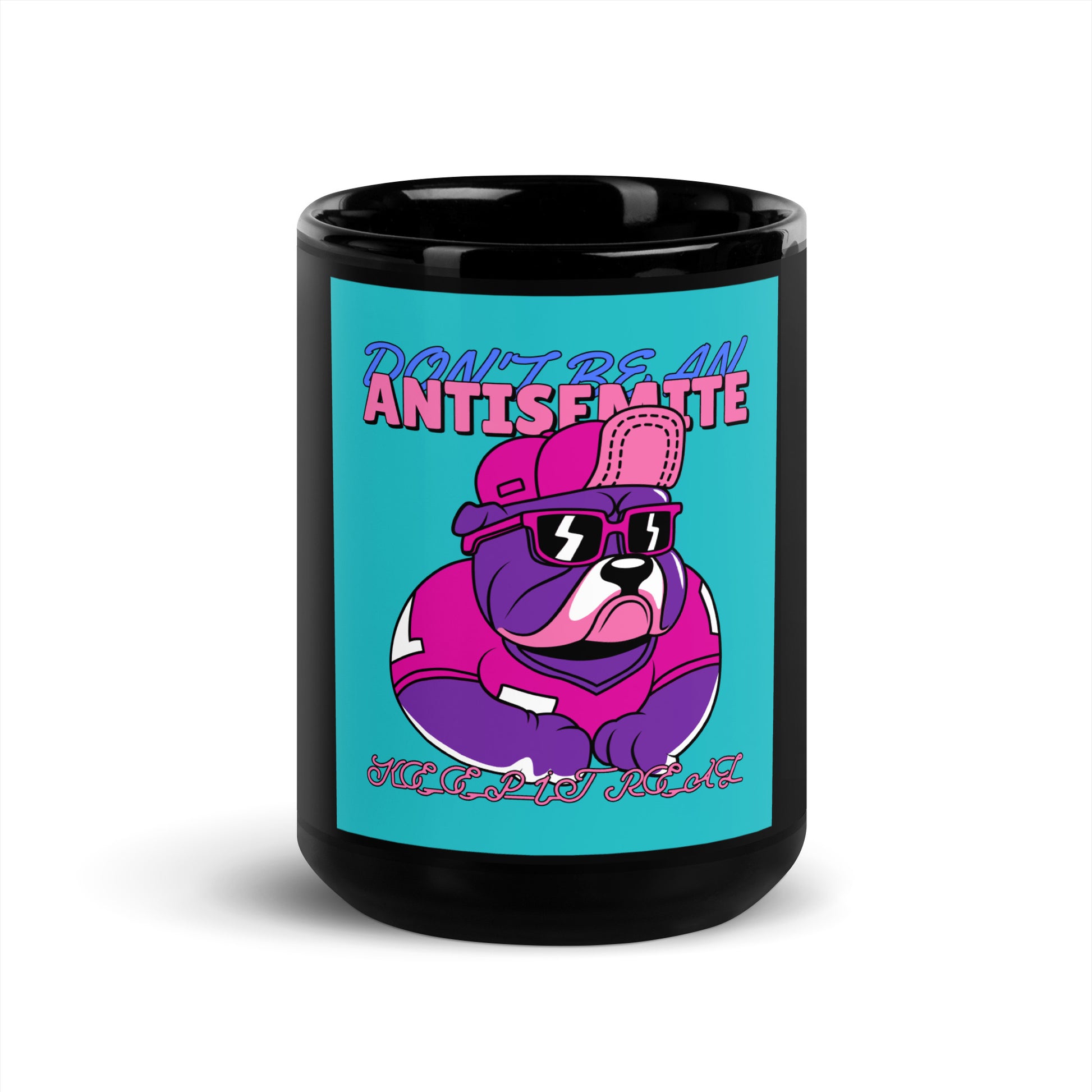 Streetart Graffiti Cartoon | Antisemitism | Black Glossy Mug