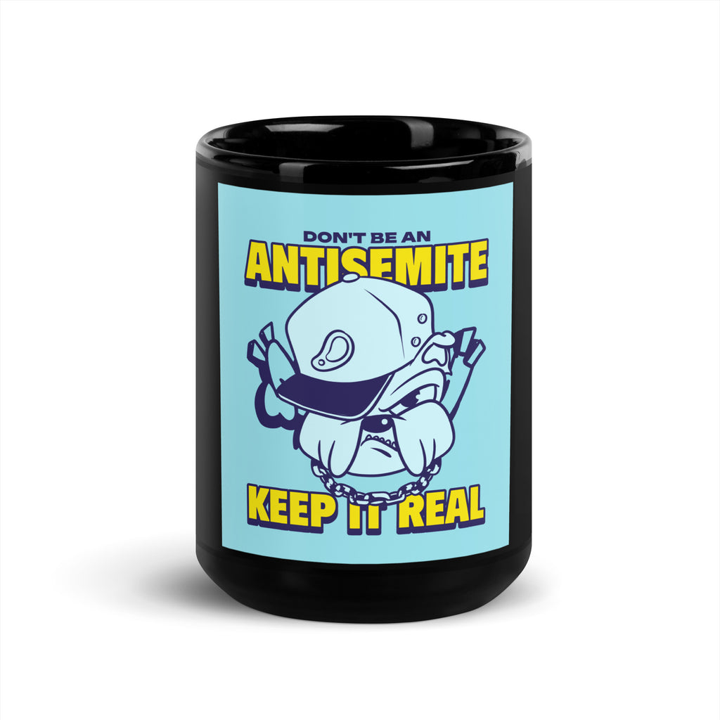Streetart Graffiti Cartoon | Antisemitism | Black Glossy Mug