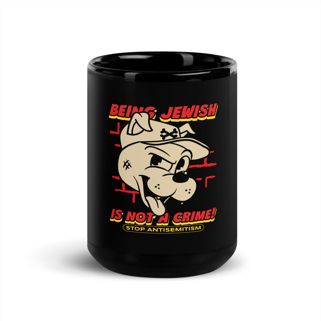 Streetart Graffiti Cartoon | Antisemitism | Black Glossy Mug
