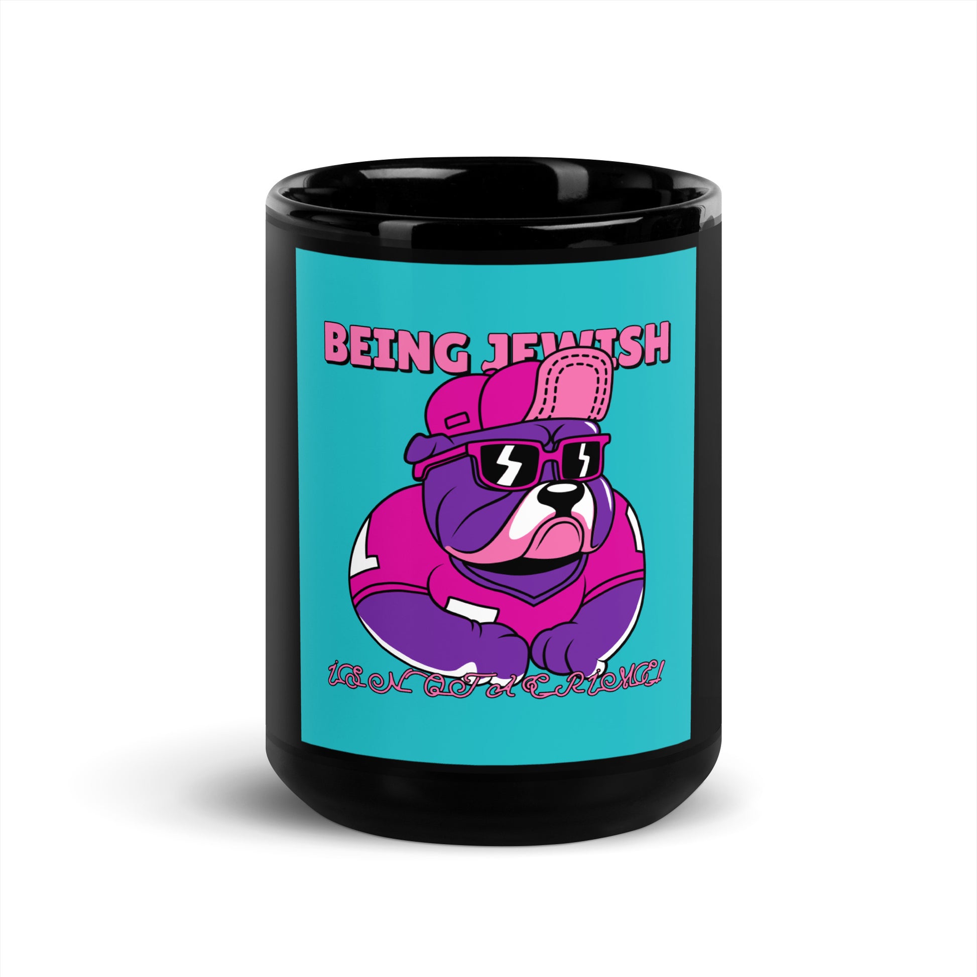 Streetart Graffiti Cartoon | Antisemitism | Black Glossy Mug