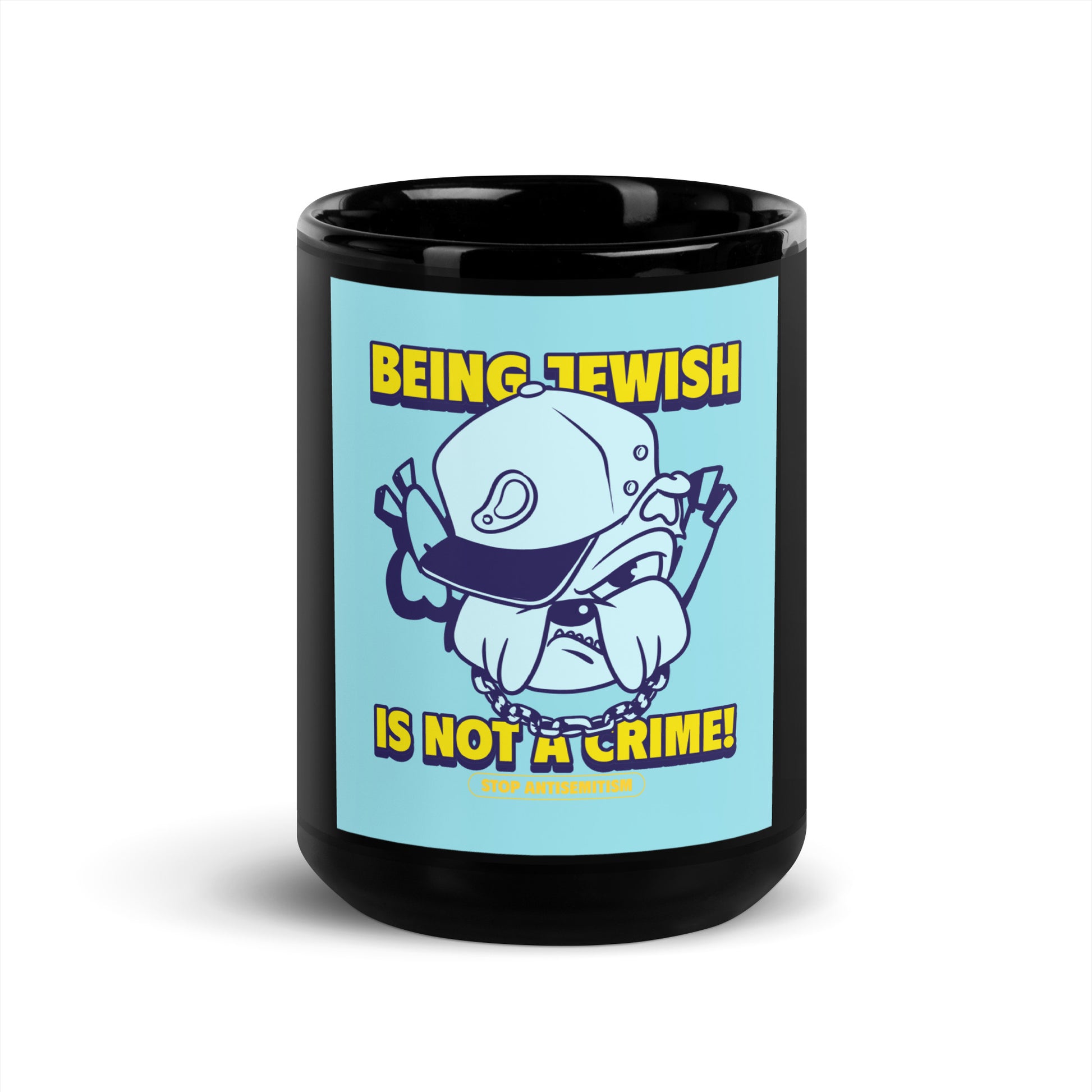 Streetart Graffiti Cartoon | Antisemitism | Black Glossy Mug