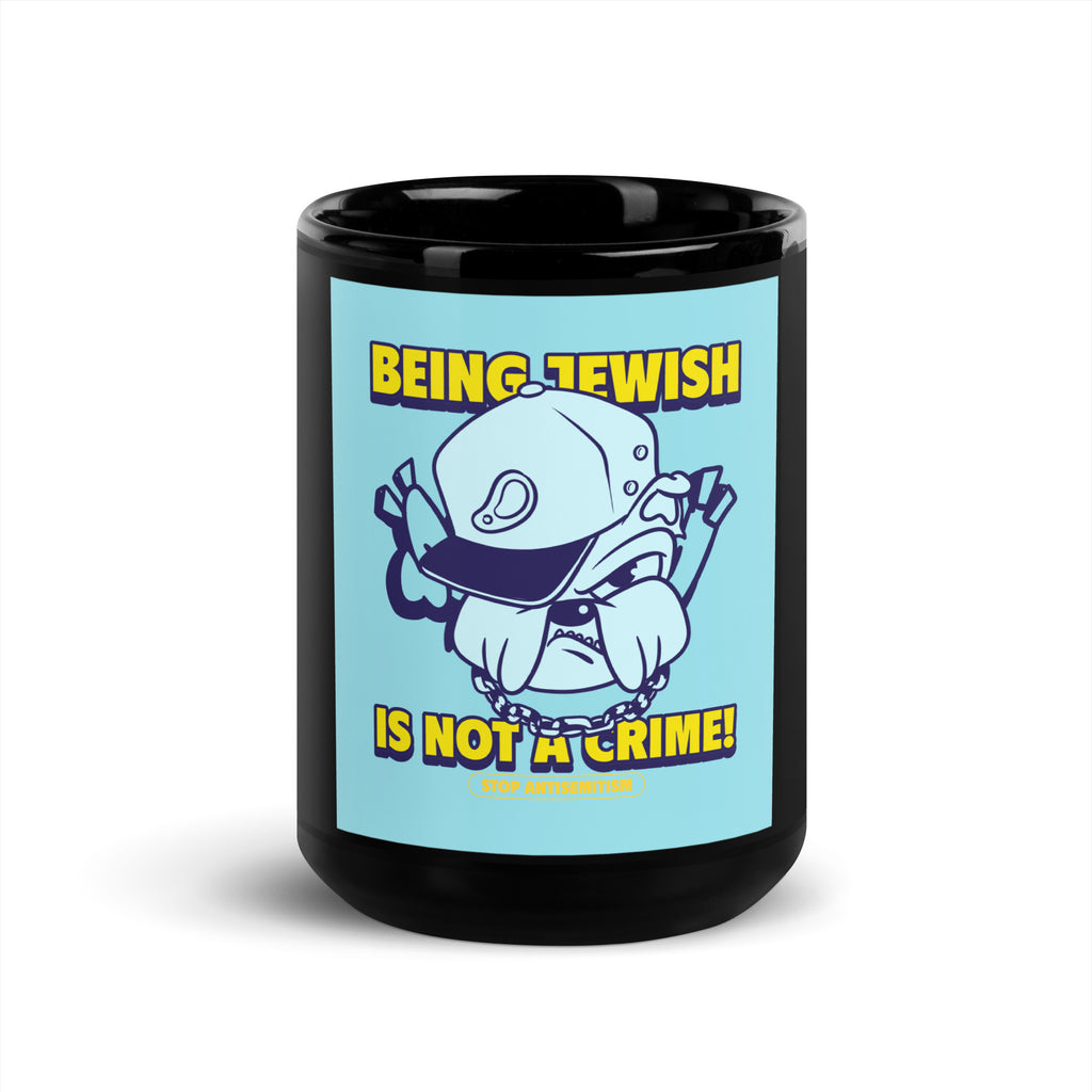 Streetart Graffiti Cartoon | Antisemitism | Black Glossy Mug