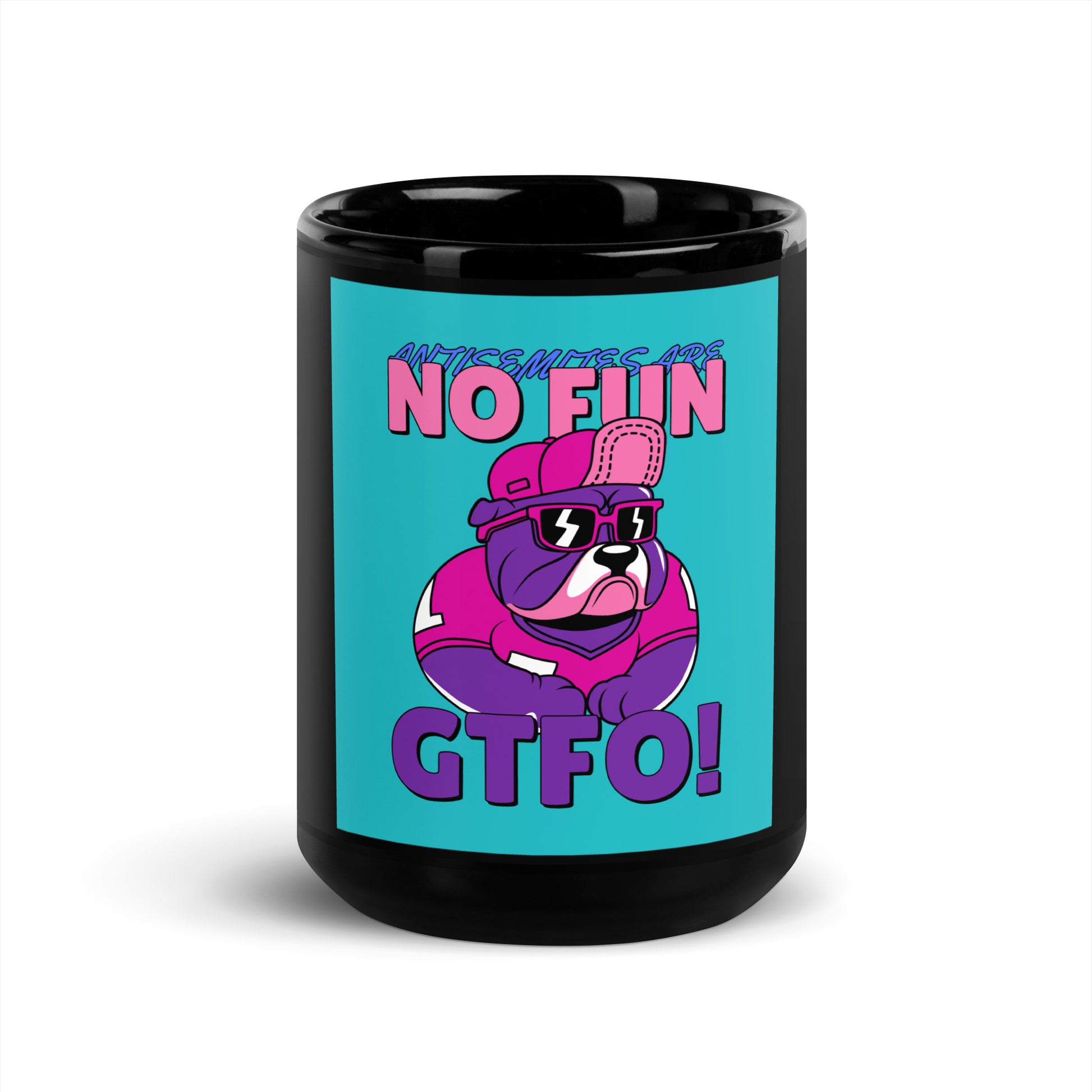 Streetart Graffiti Cartoon | Antisemitism | Black Glossy Mug
