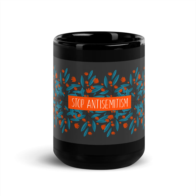Flower Anthem | Antisemitism | Black Glossy Mug