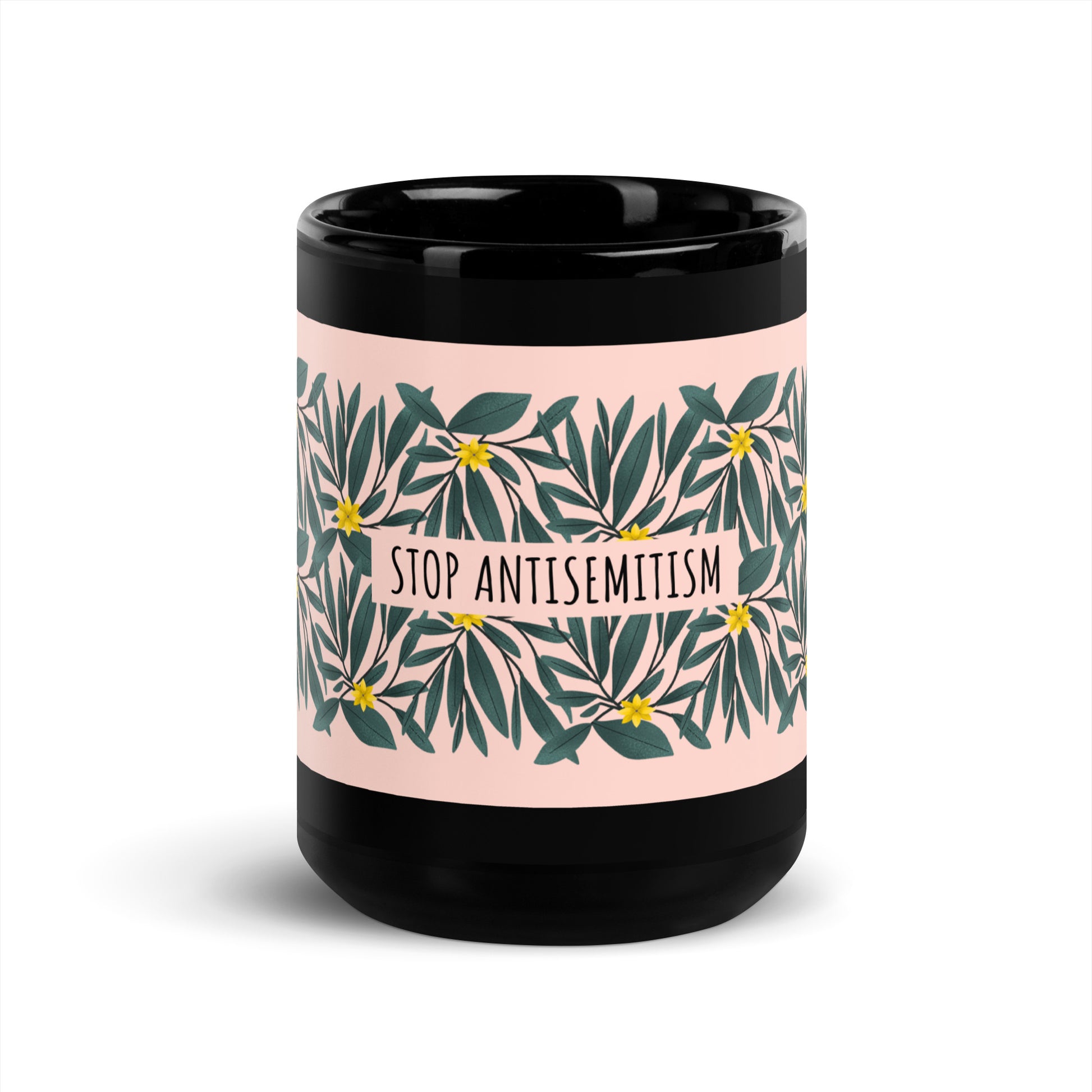Flower Anthem | Antisemitism | Black Glossy Mug