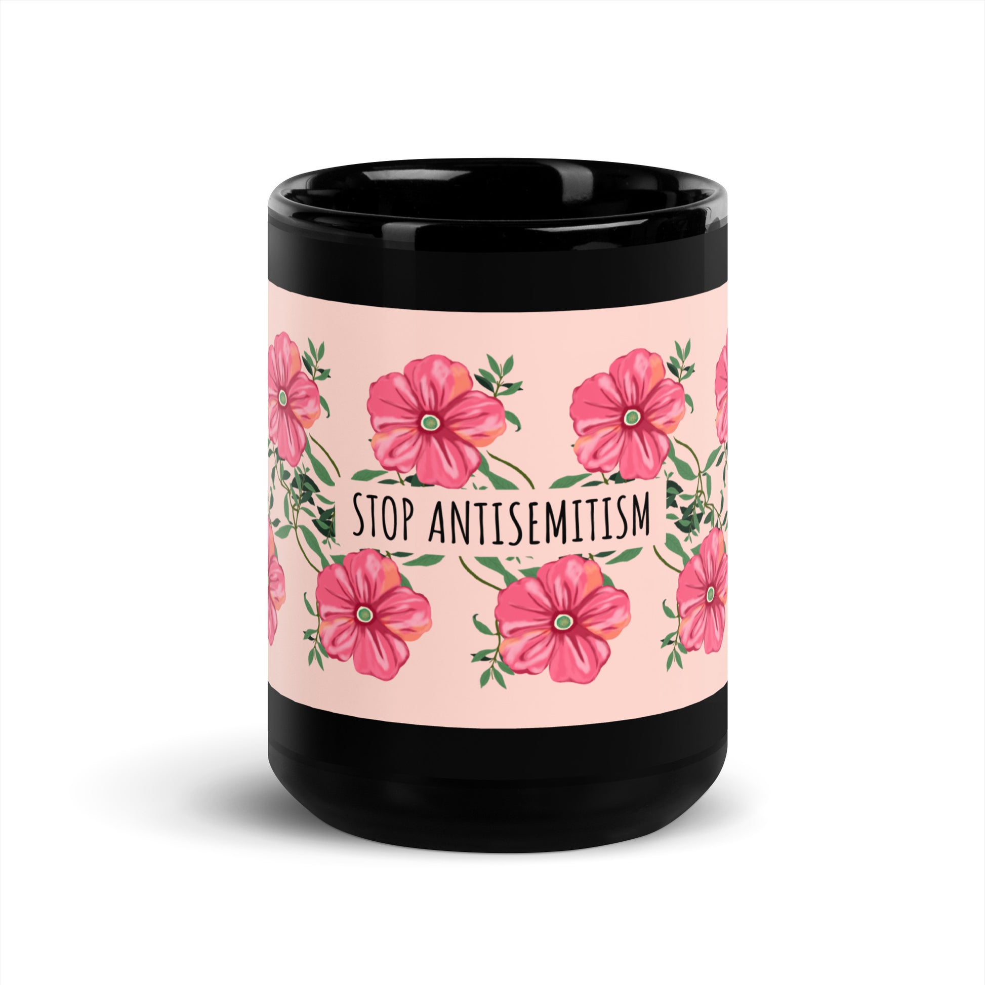 Flower Anthem | Antisemitism | Black Glossy Mug