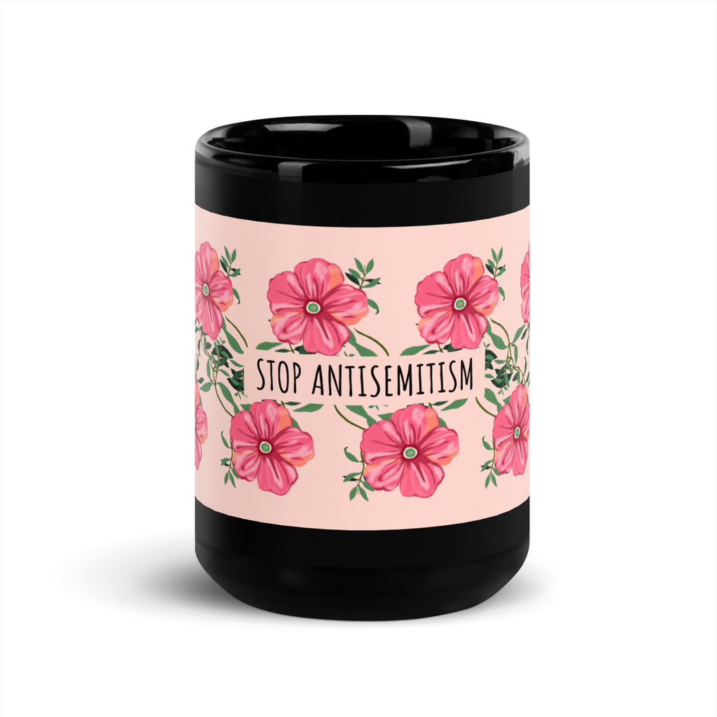 Flower Anthem | Antisemitism | Black Glossy Mug