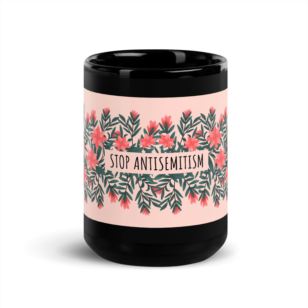 Flower Anthem | Antisemitism | Black Glossy Mug