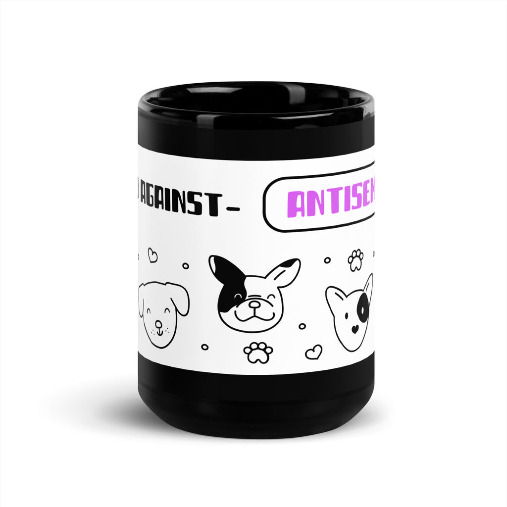 Cute Doodle Pet | Black Glossy Mug