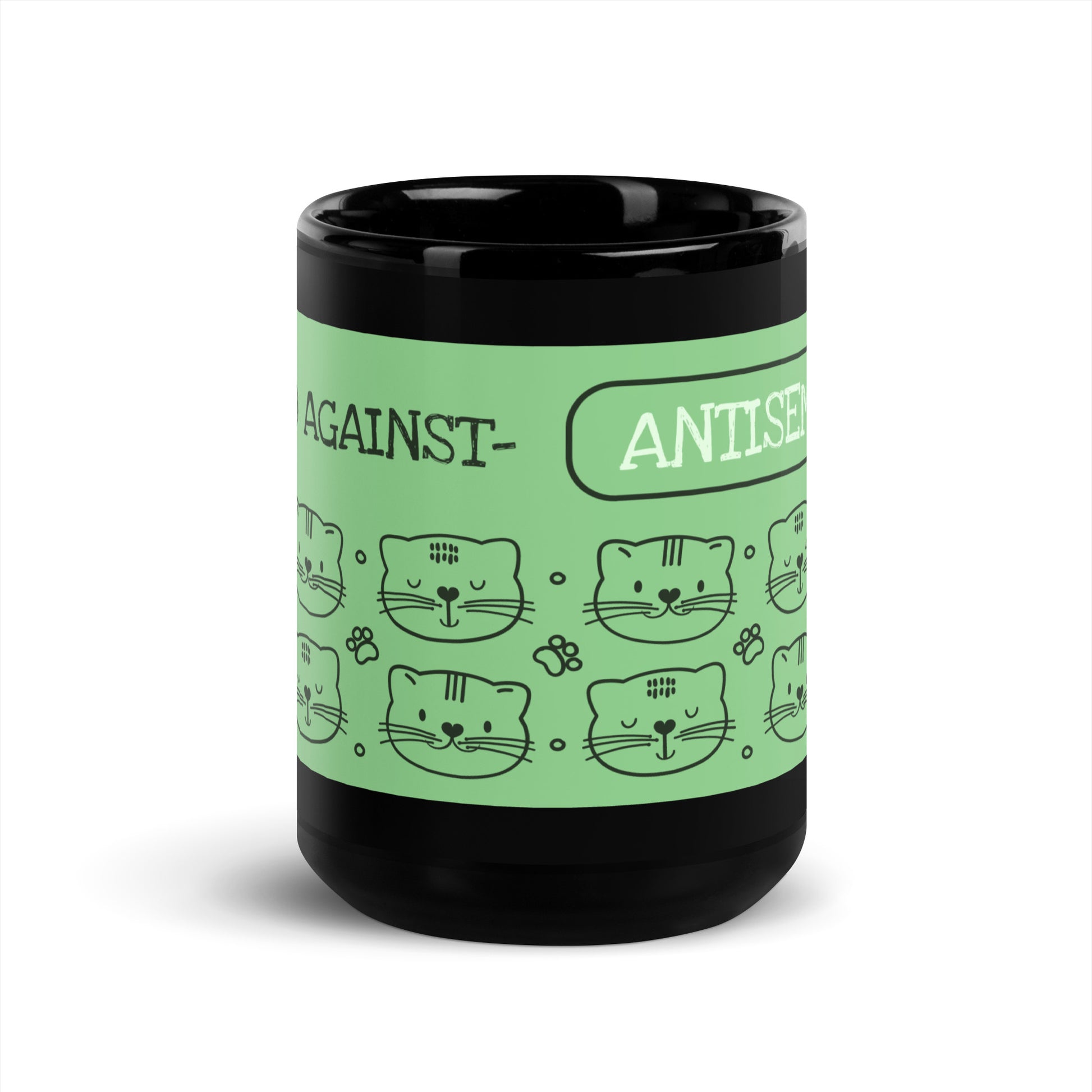 Cute Doodle Pet | Black Glossy Mug