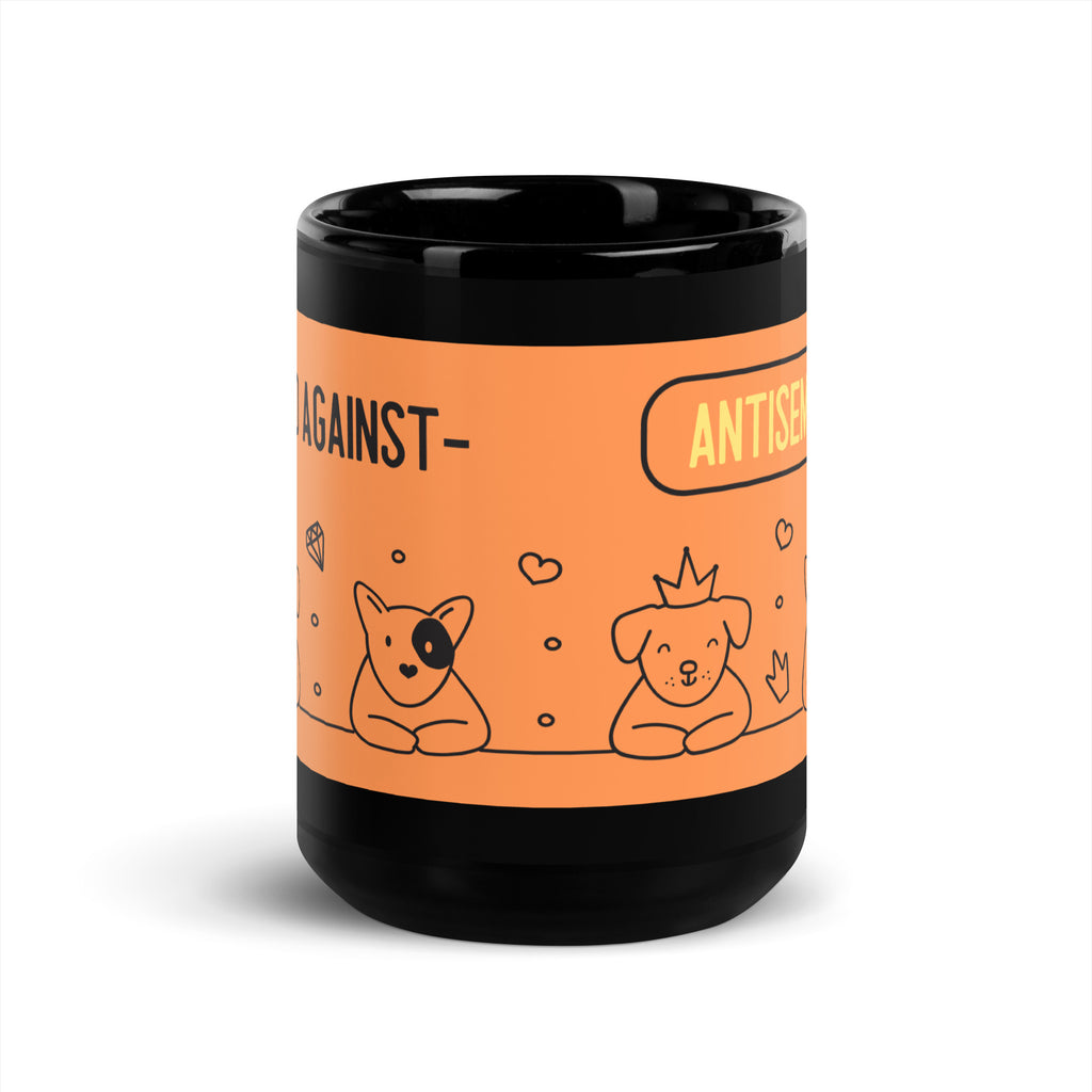 Cute Doodle Pet | Black Glossy Mug