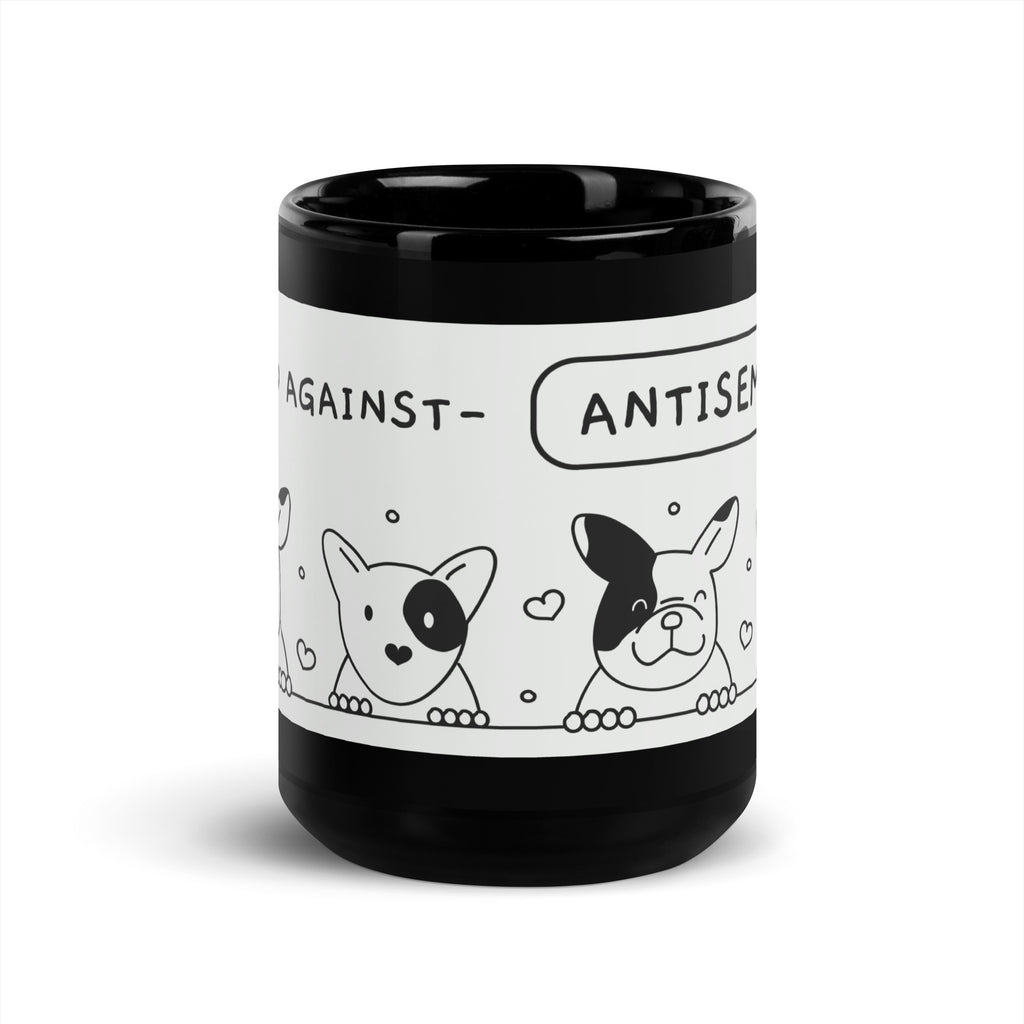 Cute Doodle Pet | Black Glossy Mug
