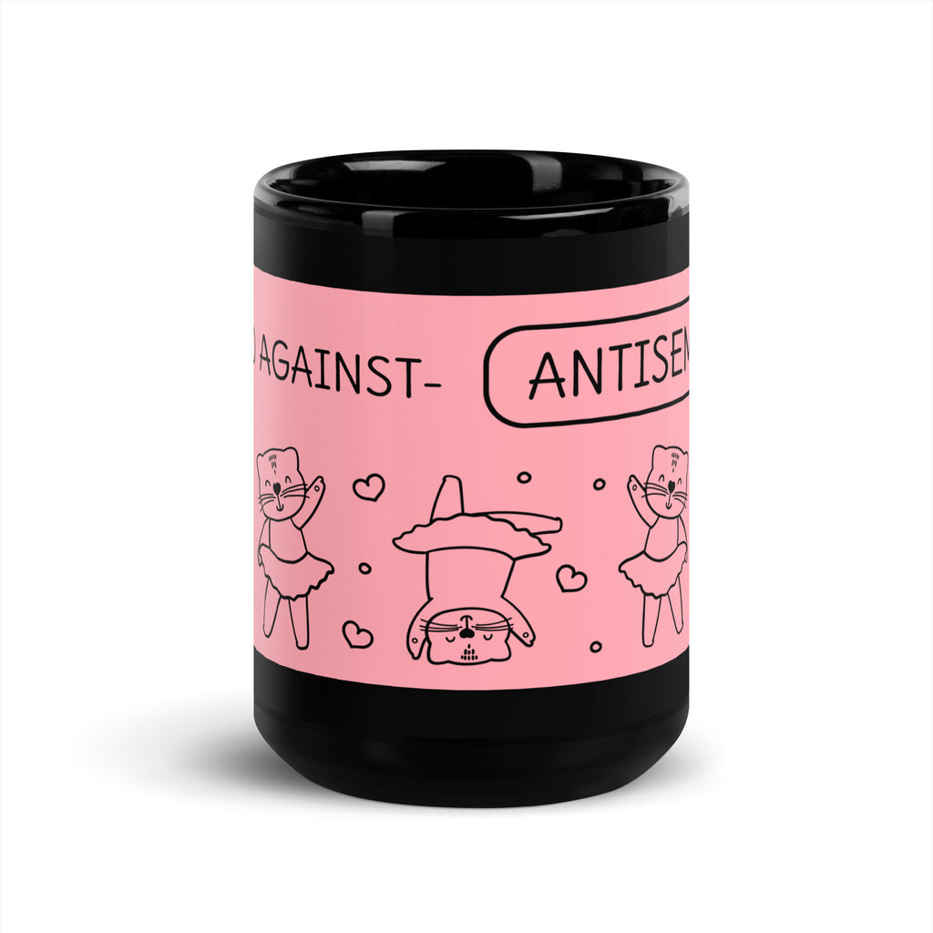 Cute Doodle Pet | Black Glossy Mug
