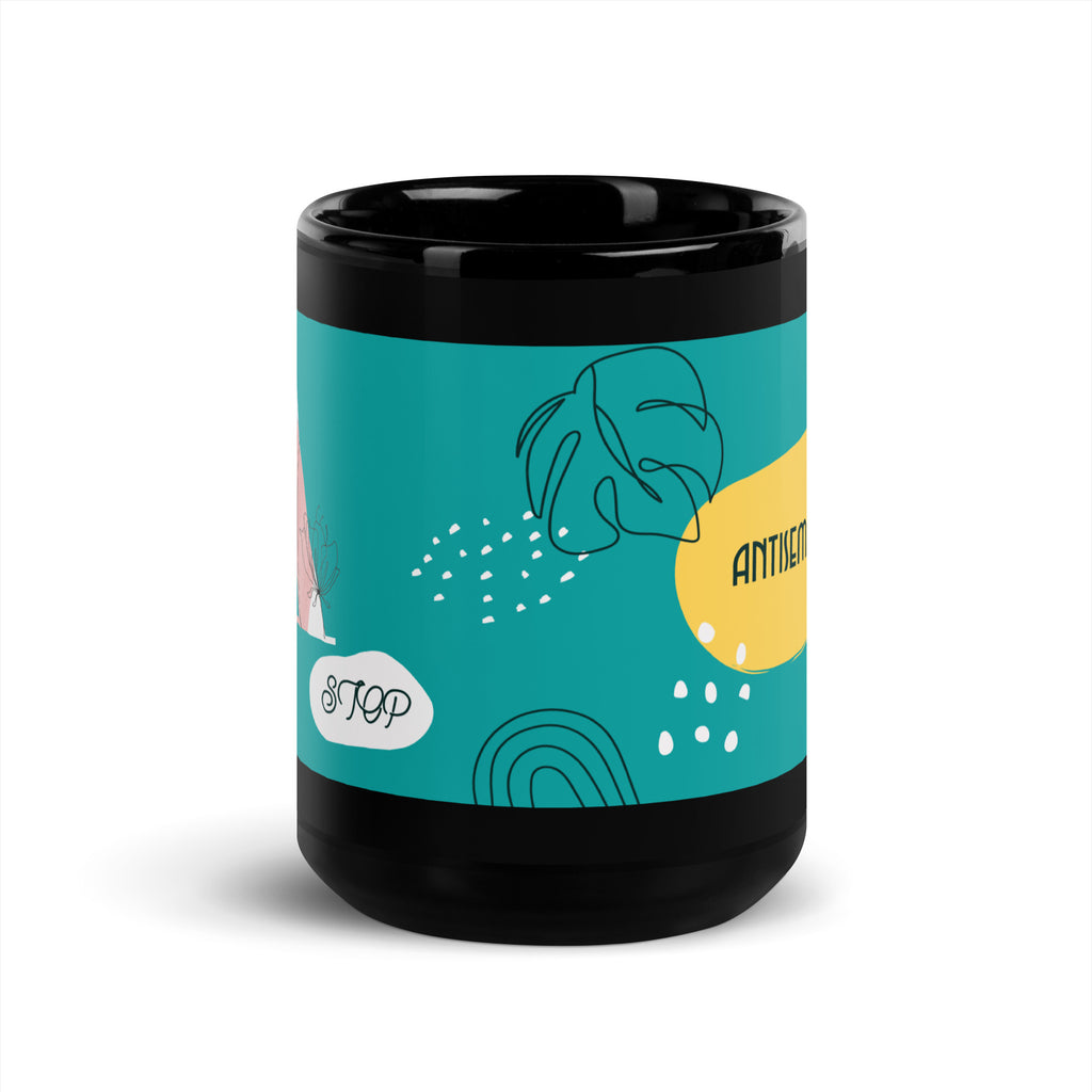 Minimal Shine | Antisemitism | Black Glossy Mug