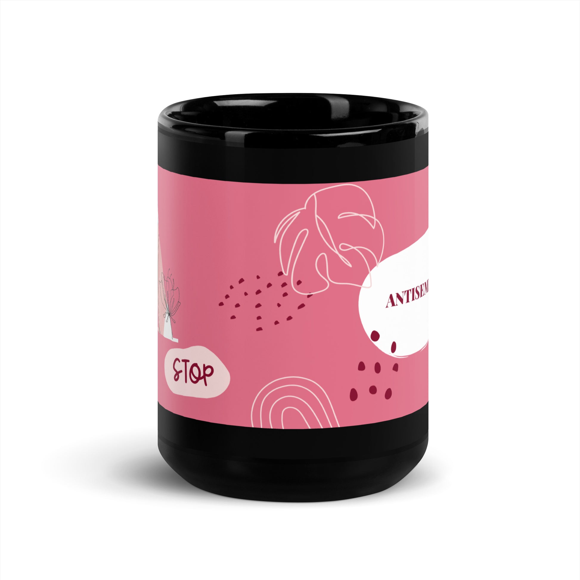 Minimal Shine | Antisemitism | Black Glossy Mug