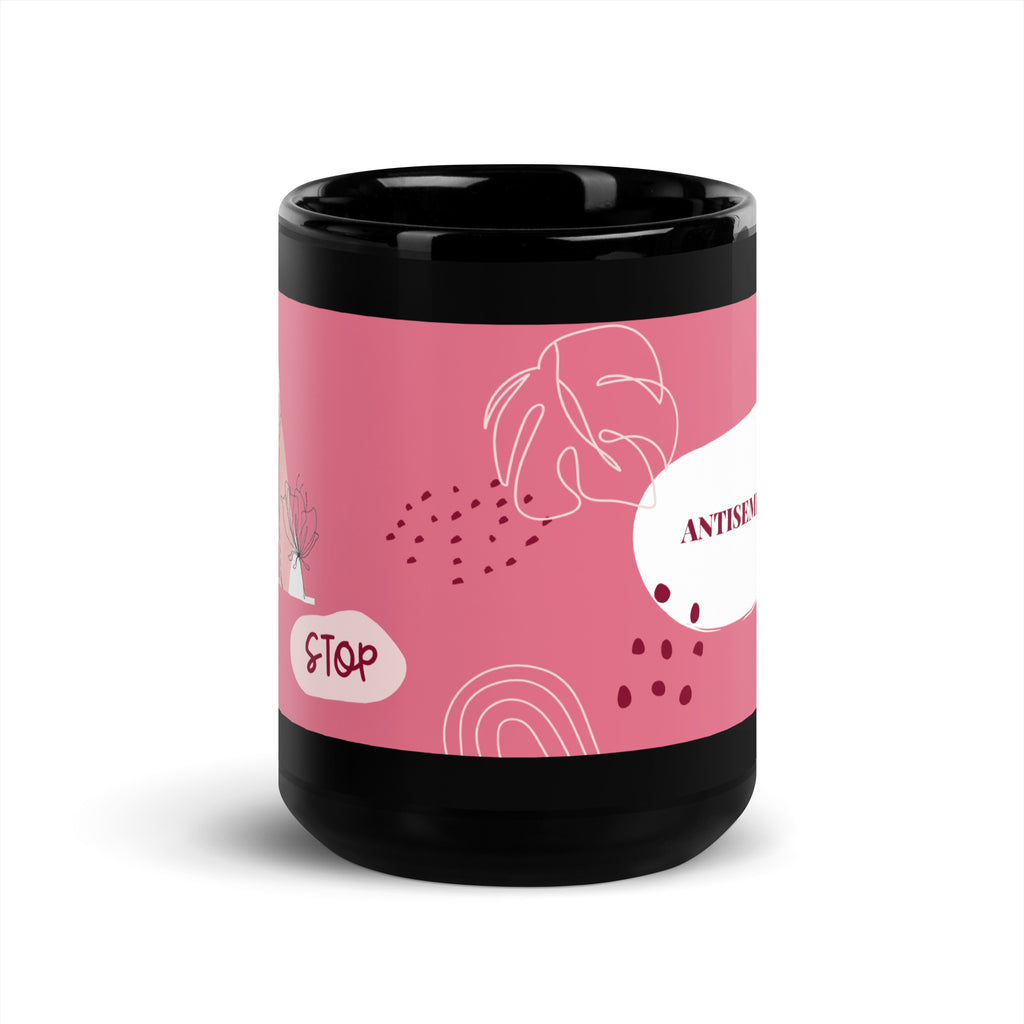 Minimal Shine | Antisemitism | Black Glossy Mug
