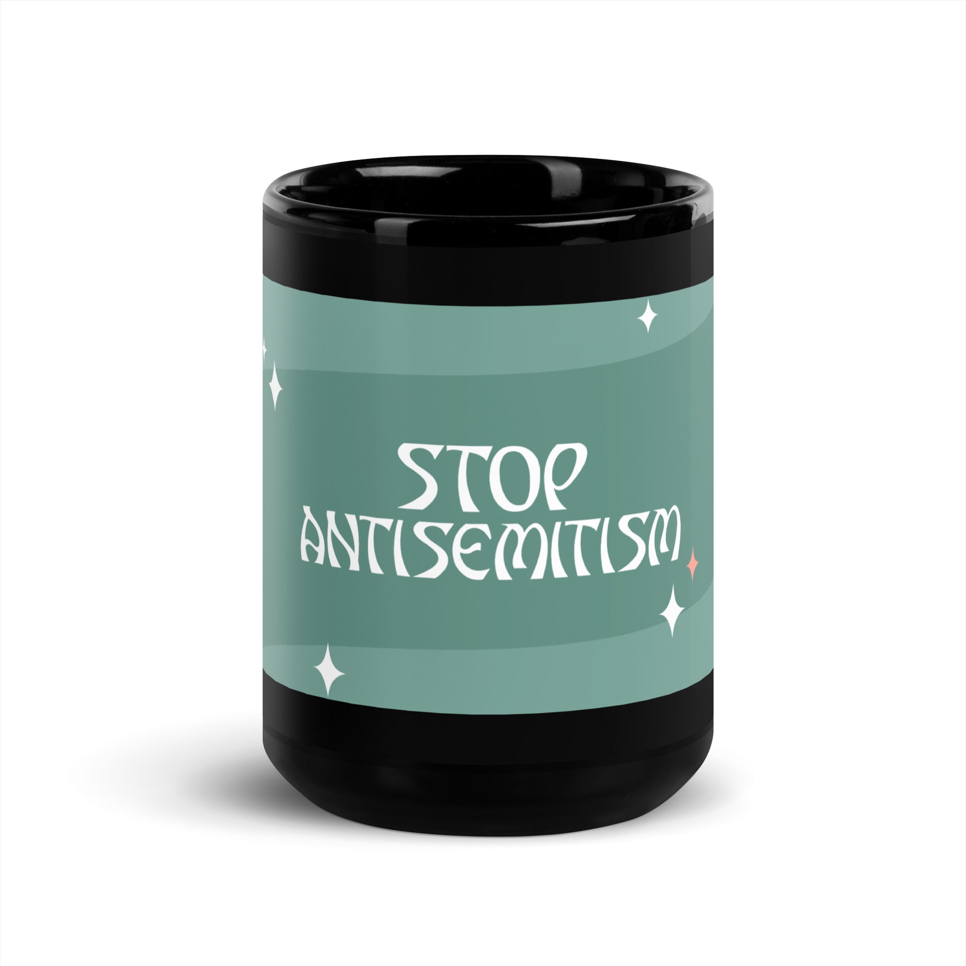 Minimal Shine | Antisemitism | Black Glossy Mug