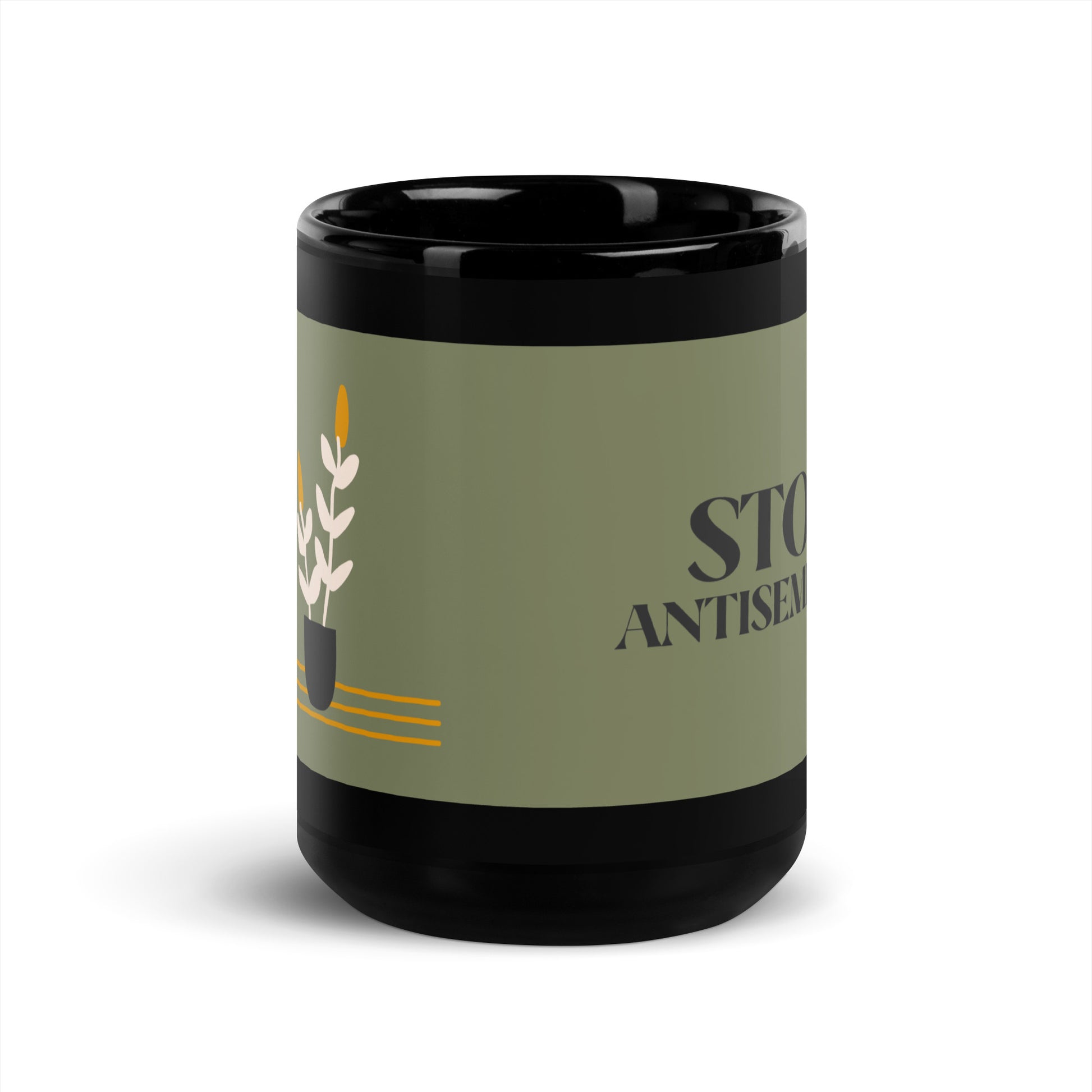 Minimal Shine | Antisemitism | Black Glossy Mug