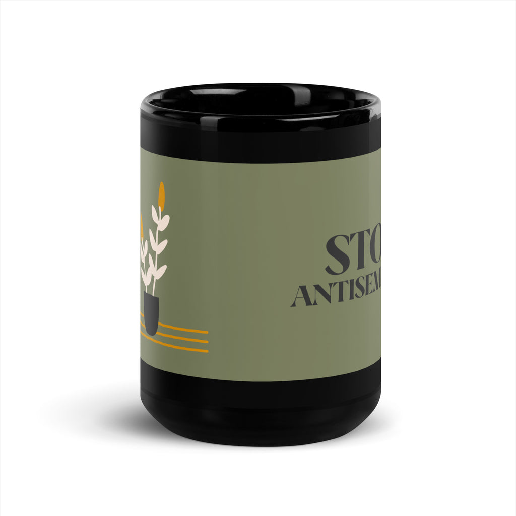 Minimal Shine | Antisemitism | Black Glossy Mug