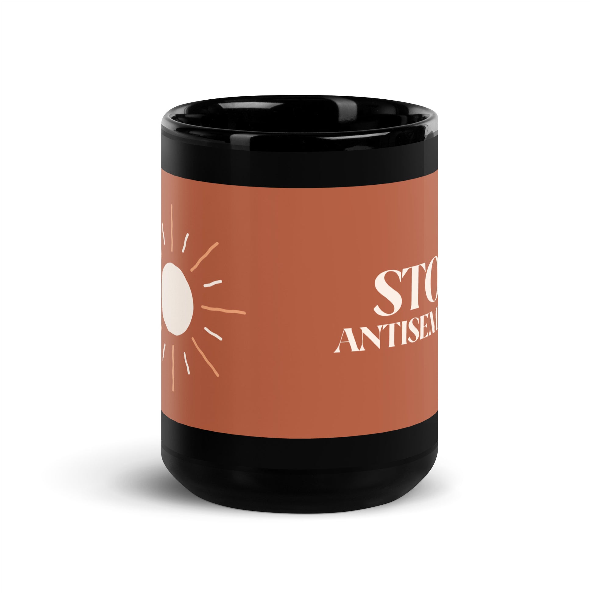 Minimal Shine | Antisemitism | Black Glossy Mug