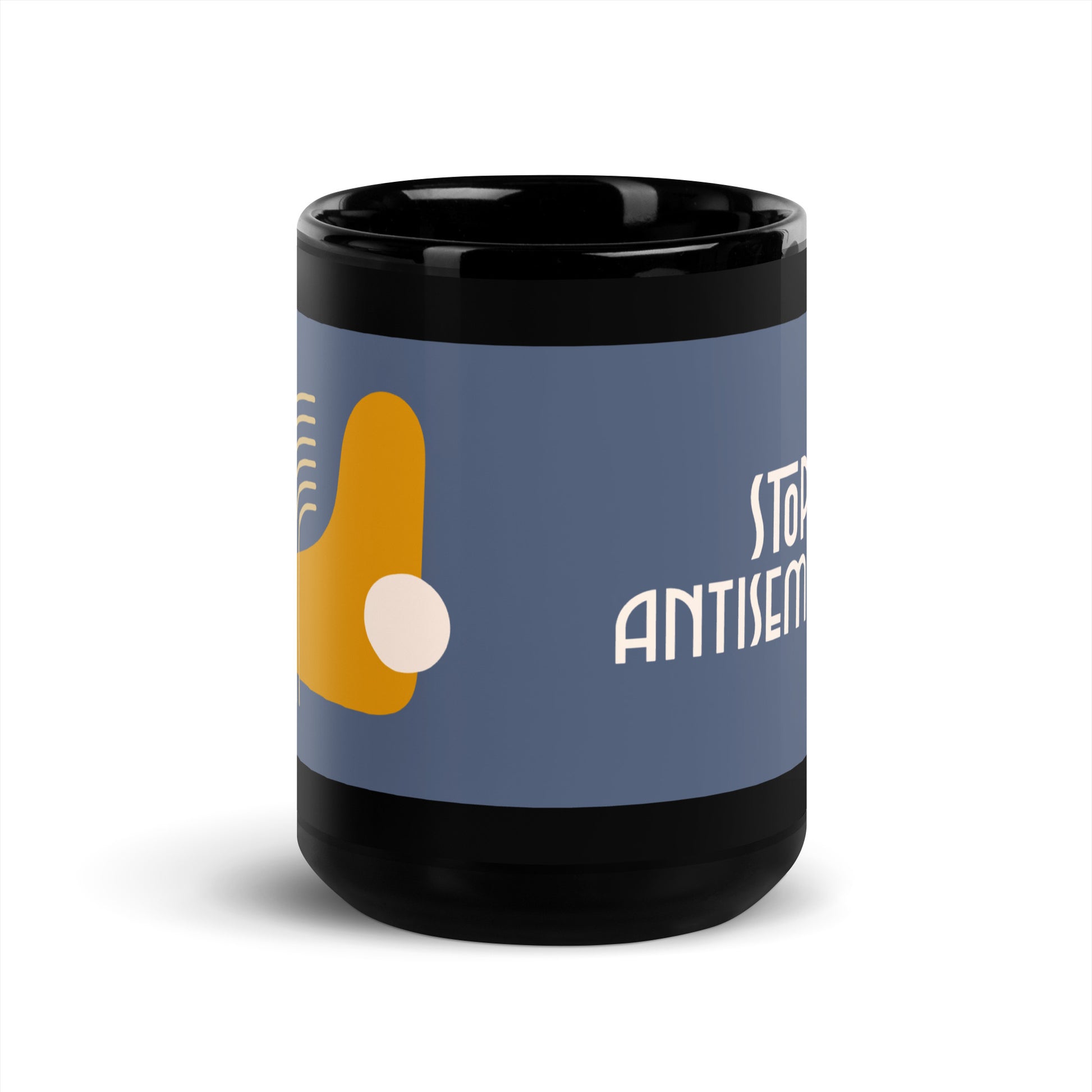 Minimal Shine | Antisemitism | Black Glossy Mug