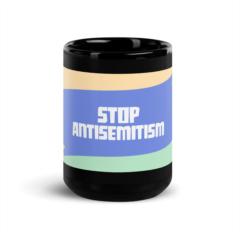 Minimal Shine | Antisemitism | Black Glossy Mug