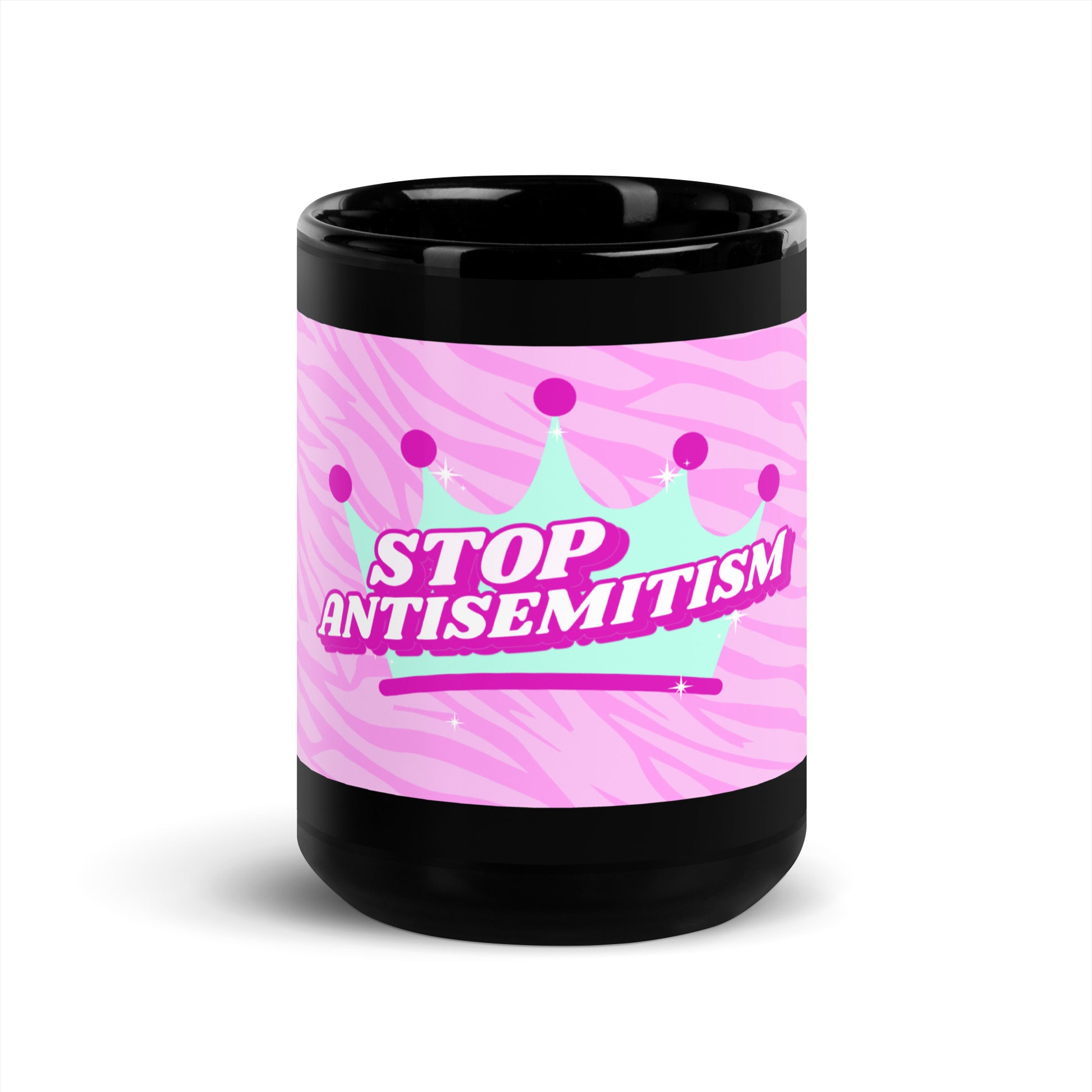 Pink Destiny | Antisemitism | Black Glossy Mug