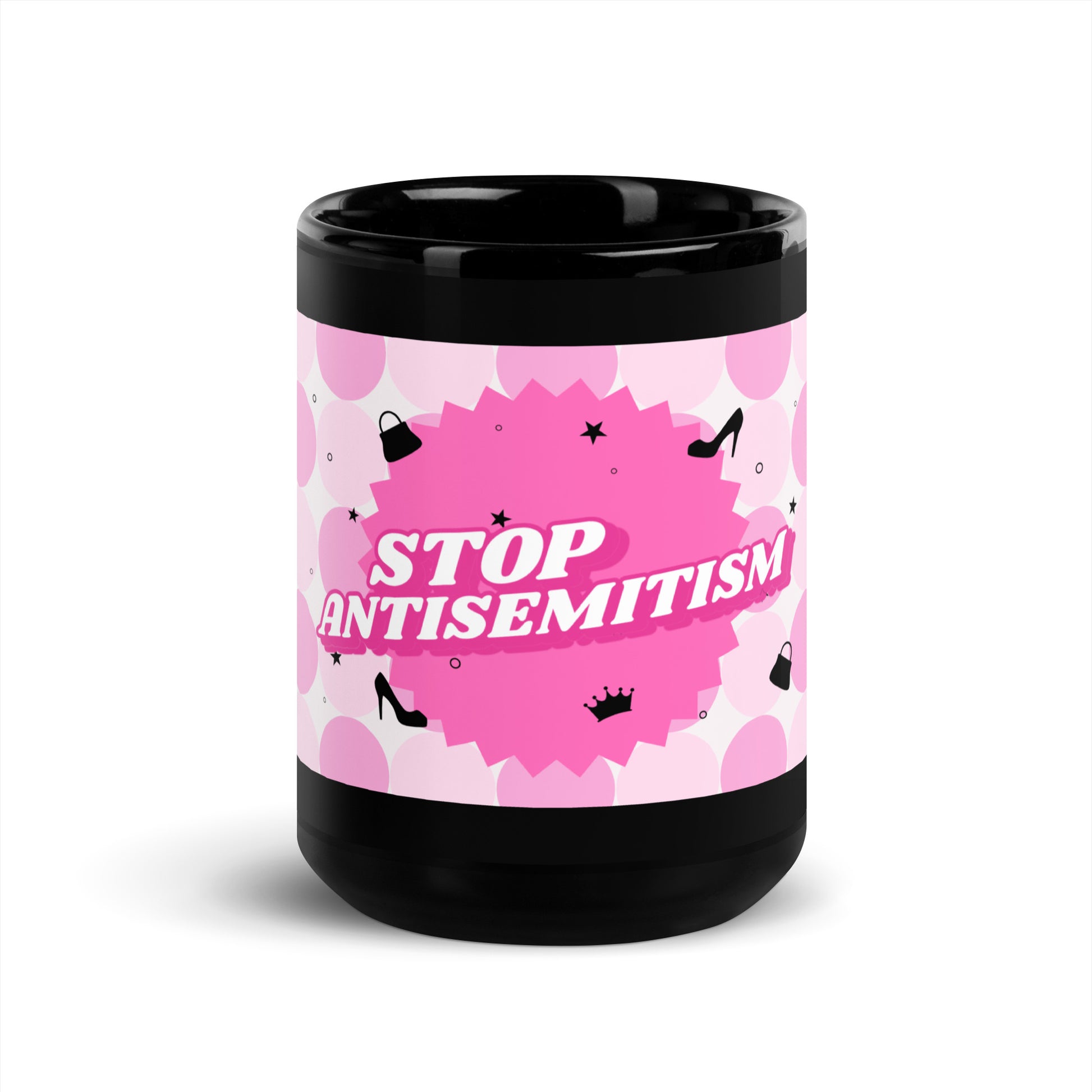Pink Destiny | Antisemitism | Black Glossy Mug