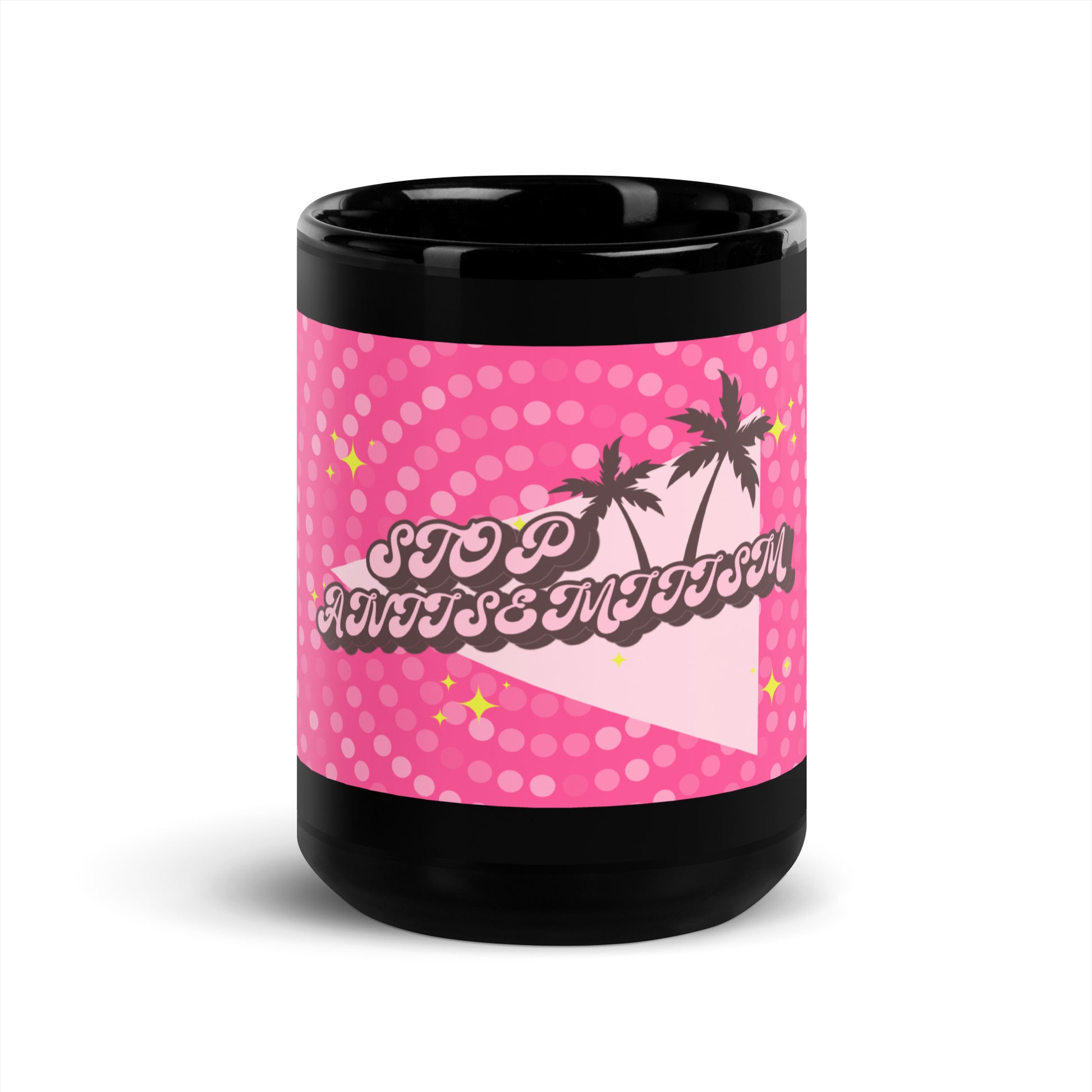 Pink Destiny | Antisemitism | Black Glossy Mug