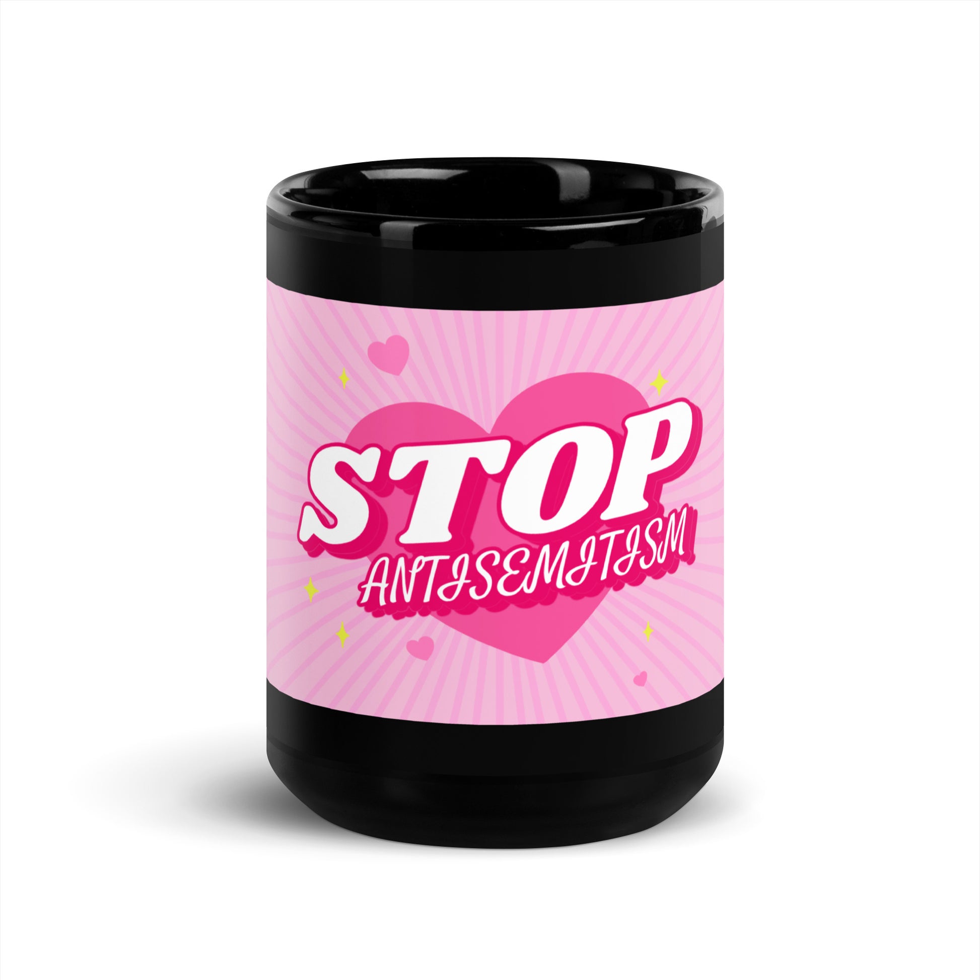Pink Destiny | Antisemitism | Black Glossy Mug