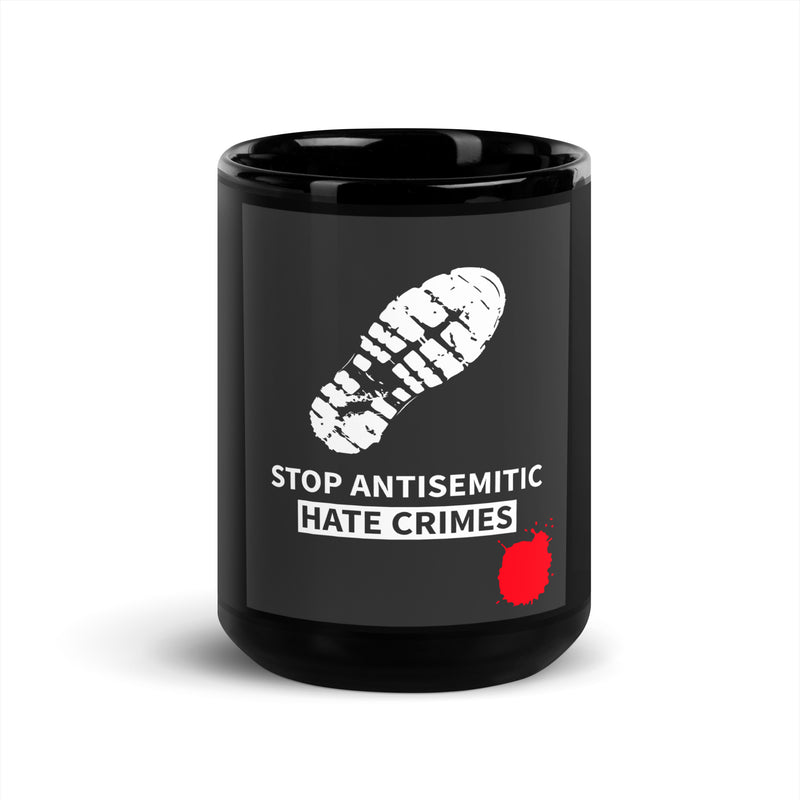 Antisemitic Hate Crimes | Black Glossy Mug