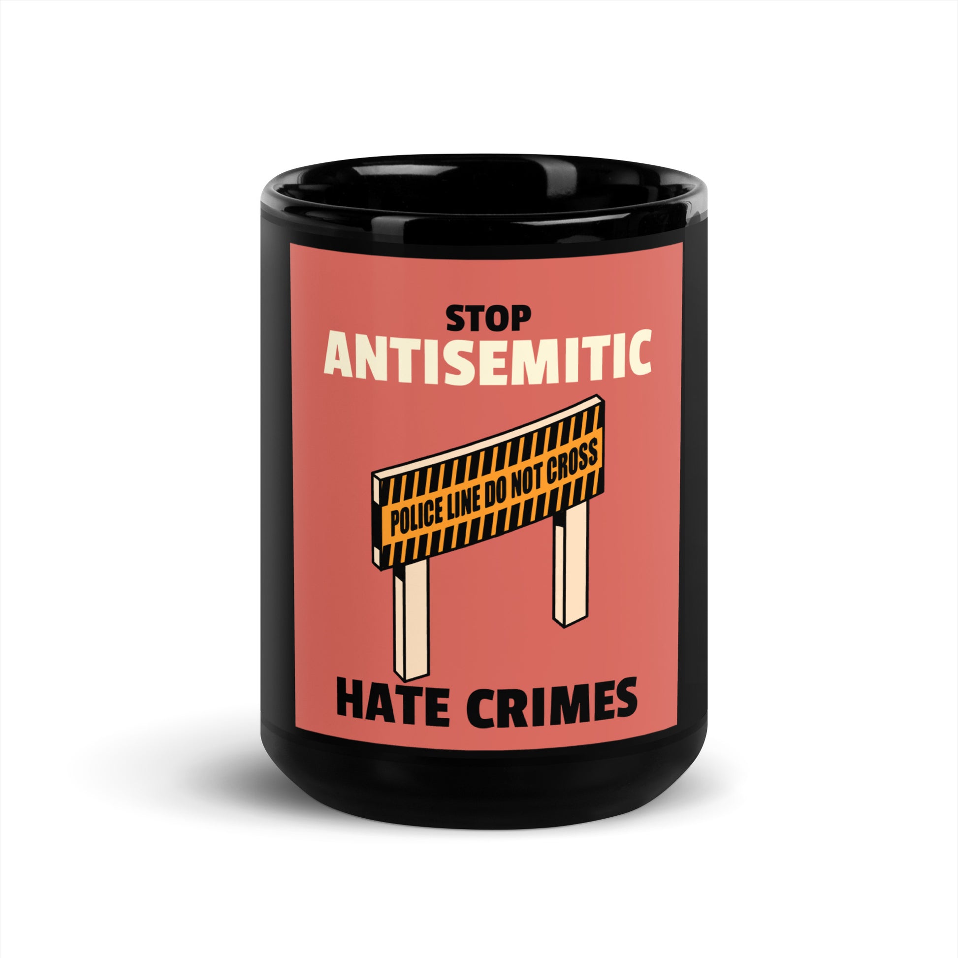 Antisemitic Hate Crimes | Black Glossy Mug