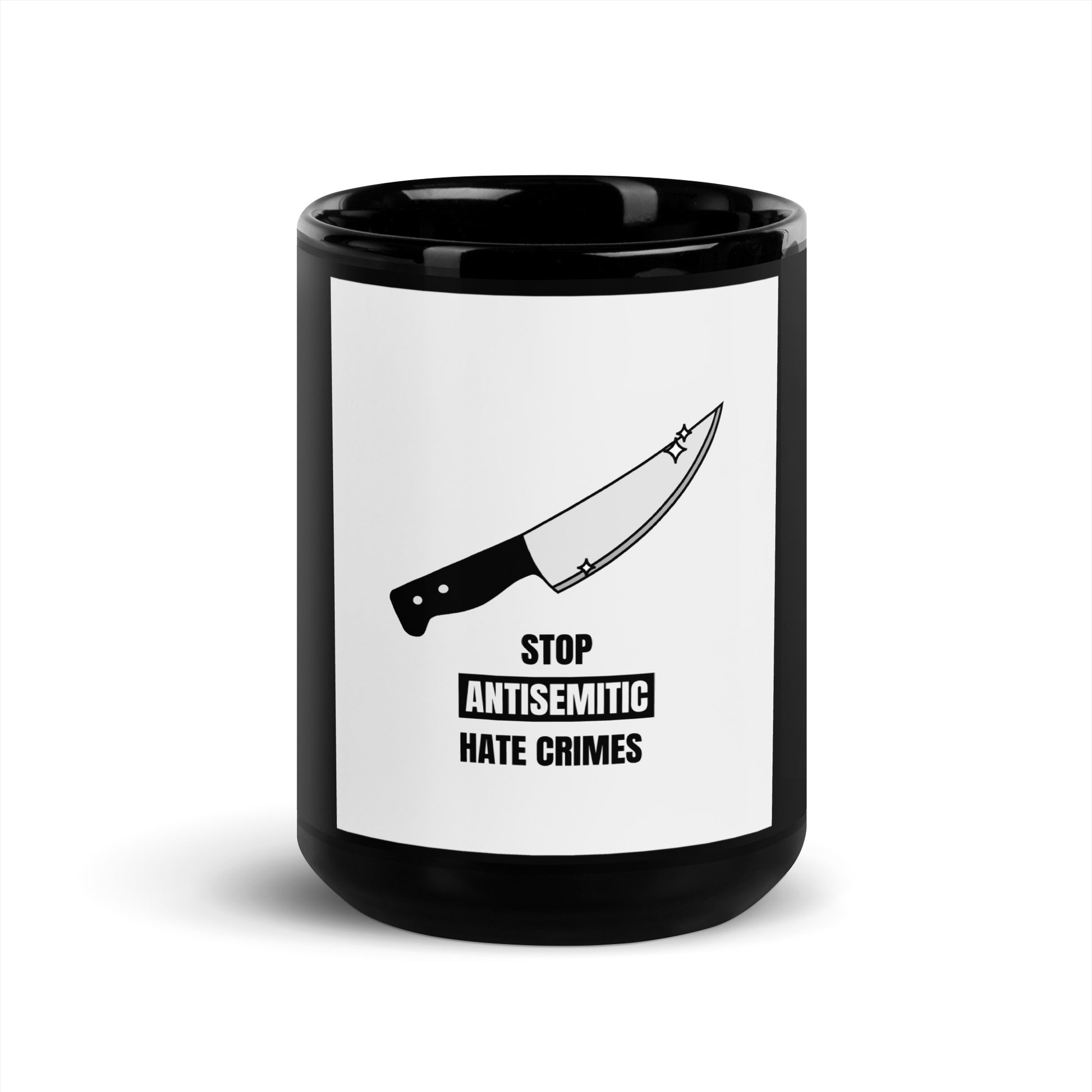 Antisemitic Hate Crimes | Black Glossy Mug