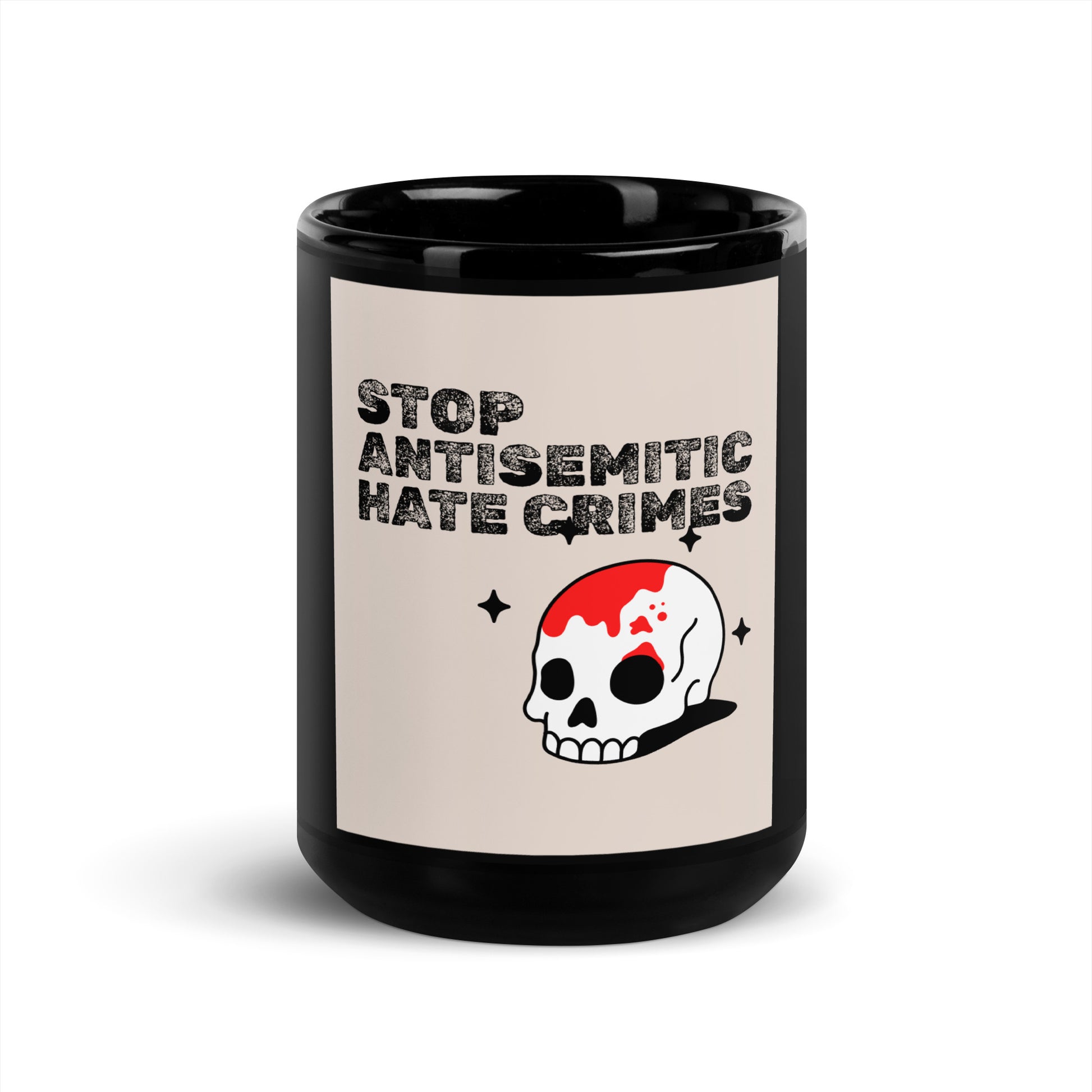 Antisemitic Hate Crimes | Black Glossy Mug
