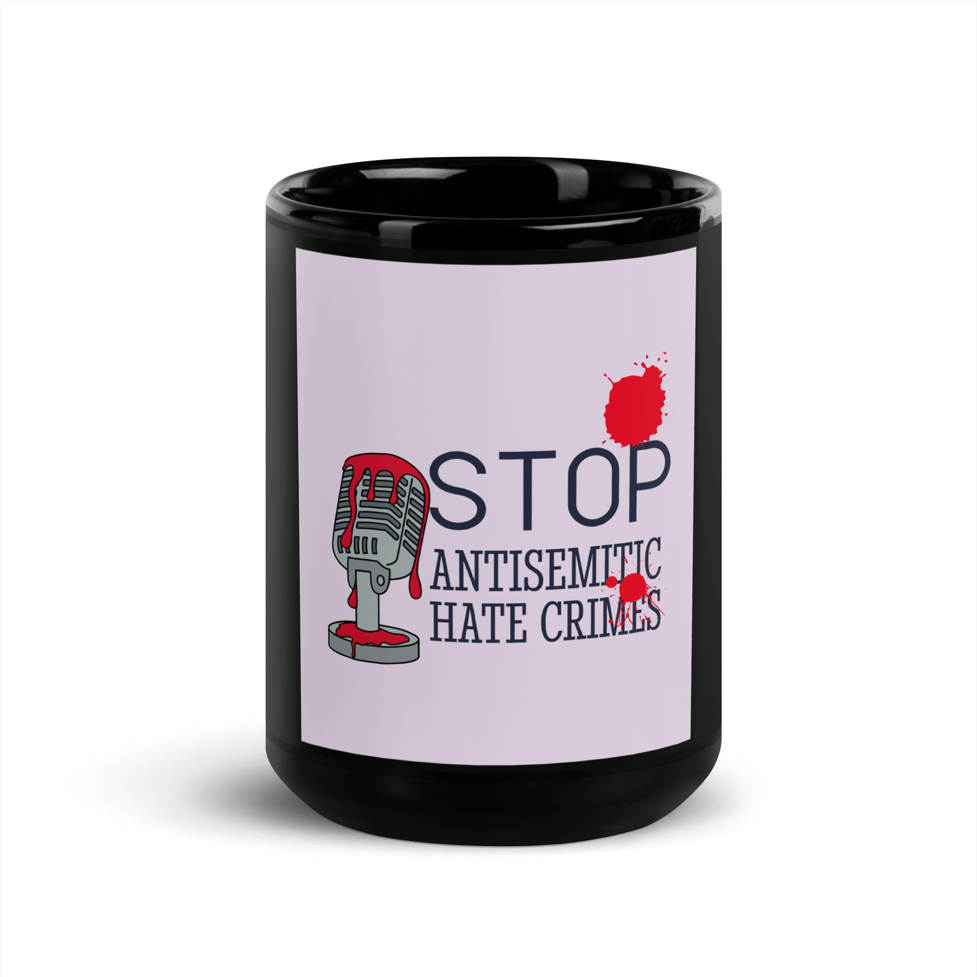 Antisemitic Hate Crimes | Black Glossy Mug