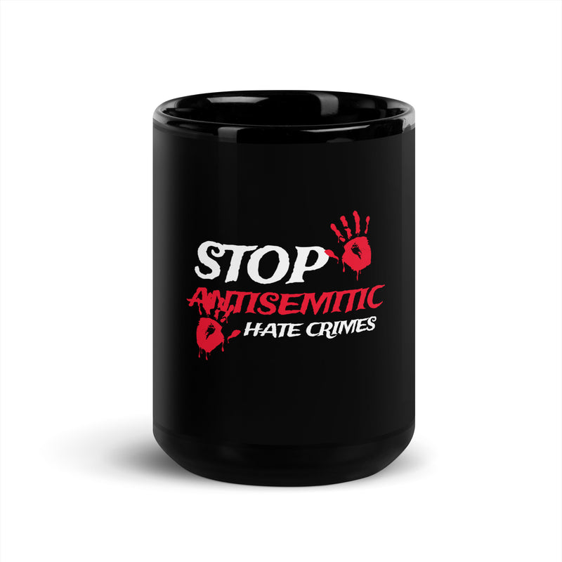 Antisemitic Hate Crimes | Black Glossy Mug