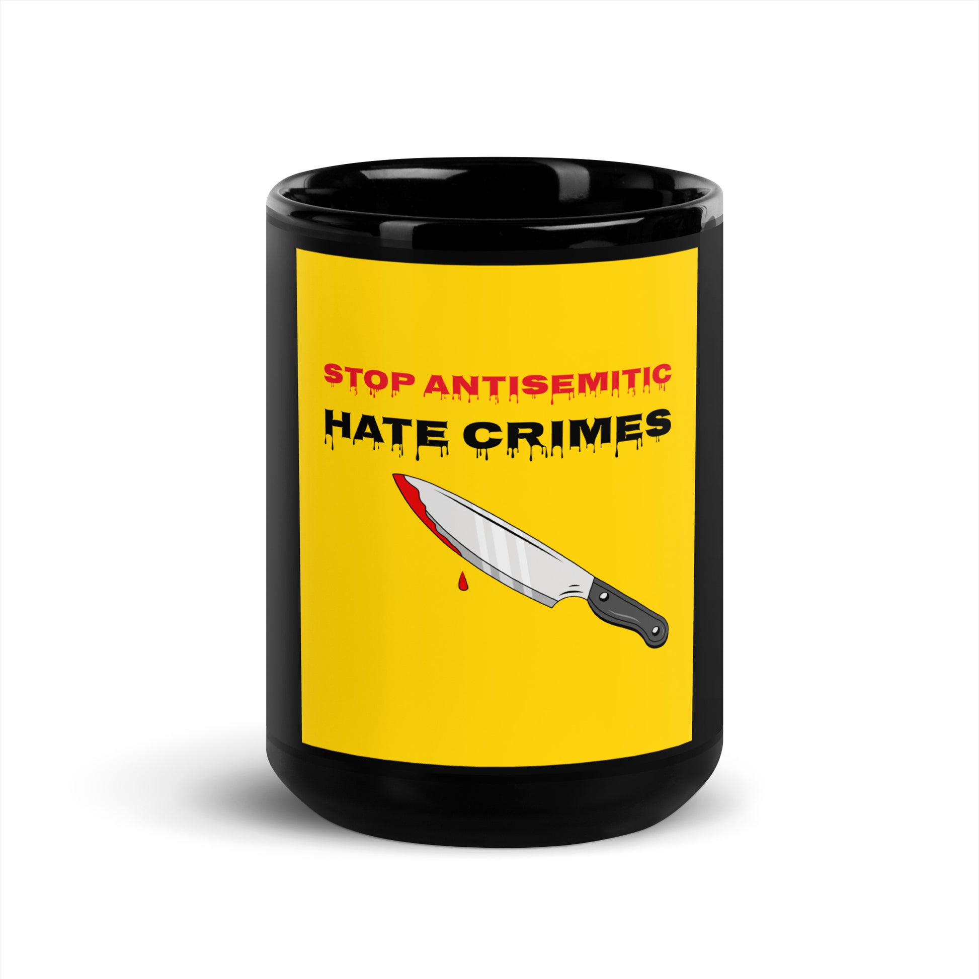 Antisemitic Hate Crimes | Black Glossy Mug
