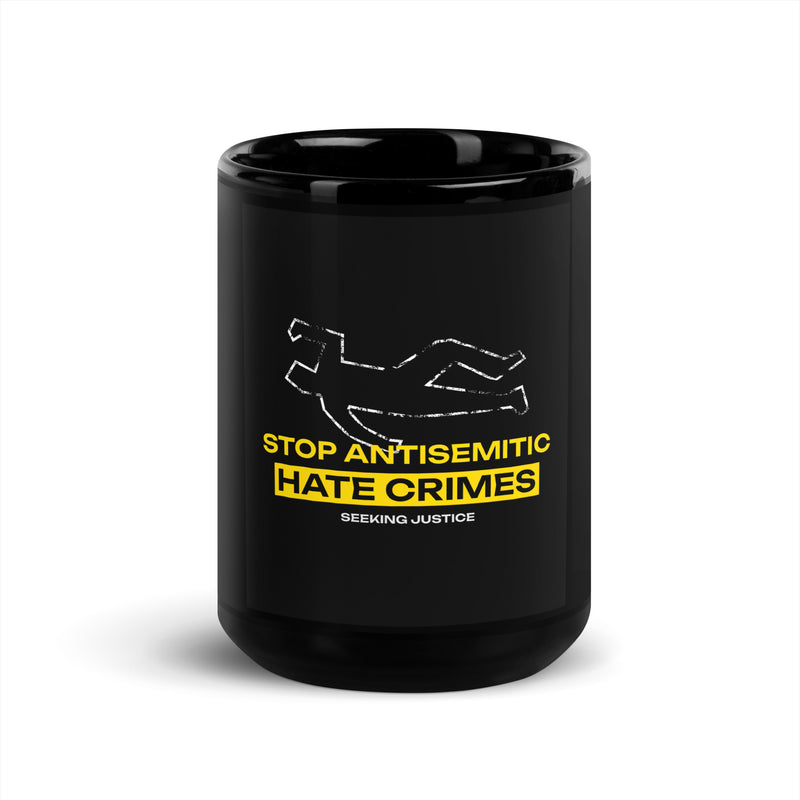 Antisemitic Hate Crimes | Black Glossy Mug