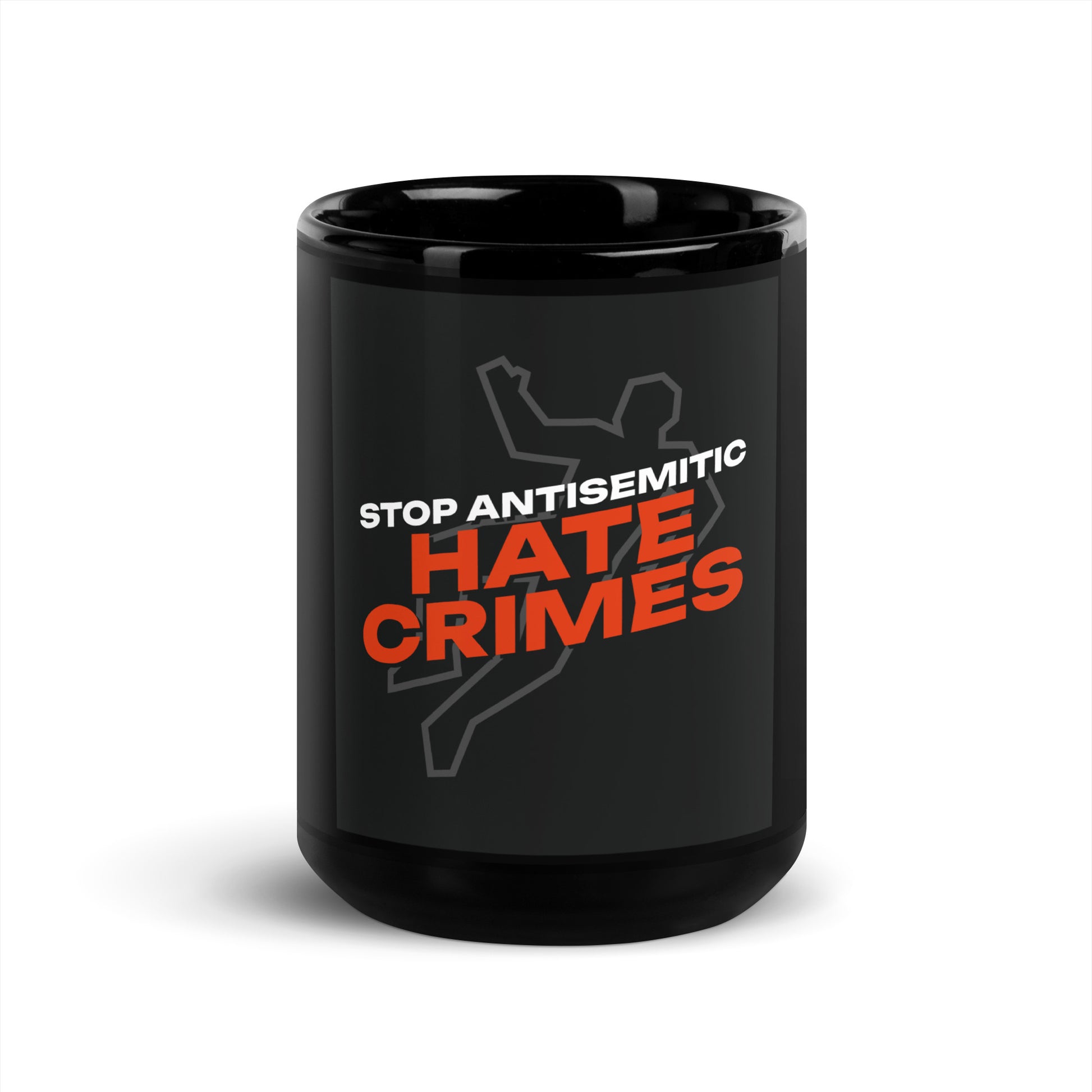 Antisemitic Hate Crimes | Black Glossy Mug